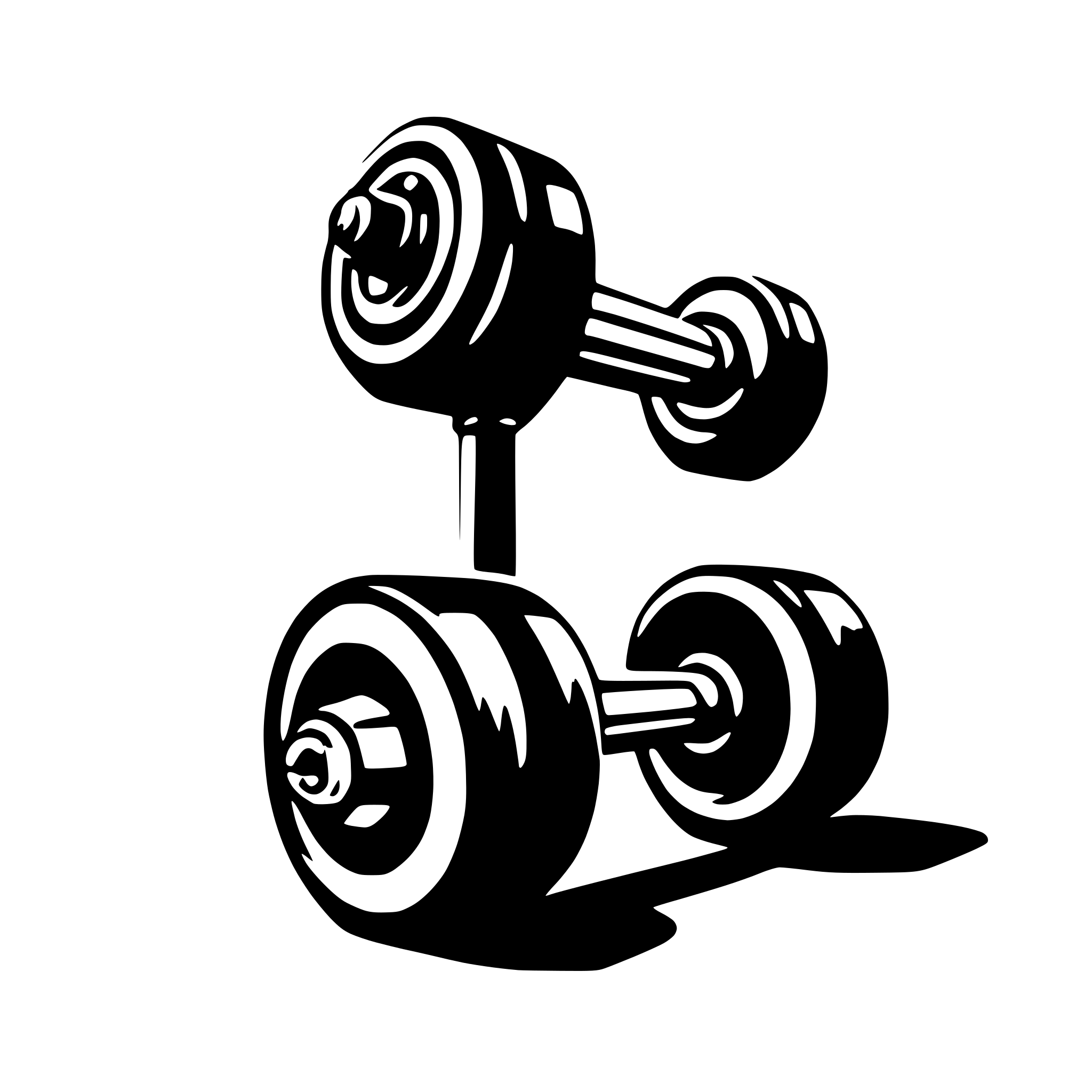 AI-generated SVG of 'dumbbell'