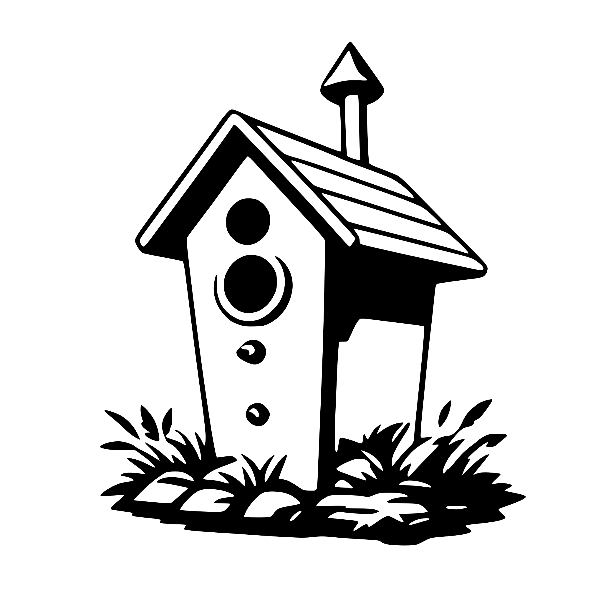 AI-generated SVG of 'birdhouse'