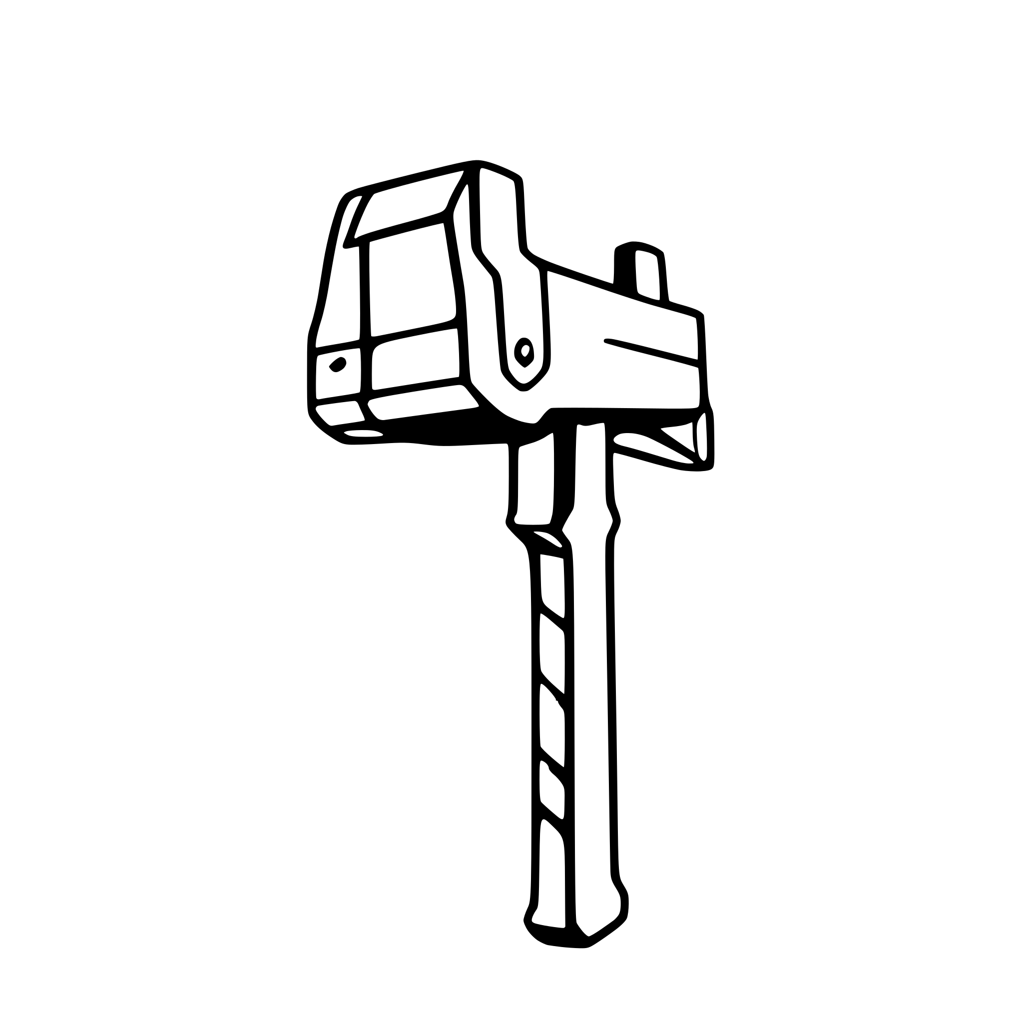 AI-generated SVG of 'a 2d sledgehammer side view'