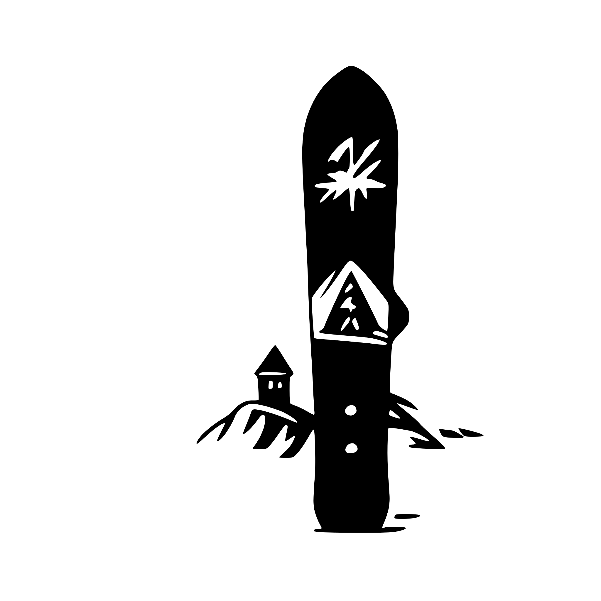 AI-generated SVG of a snowboard