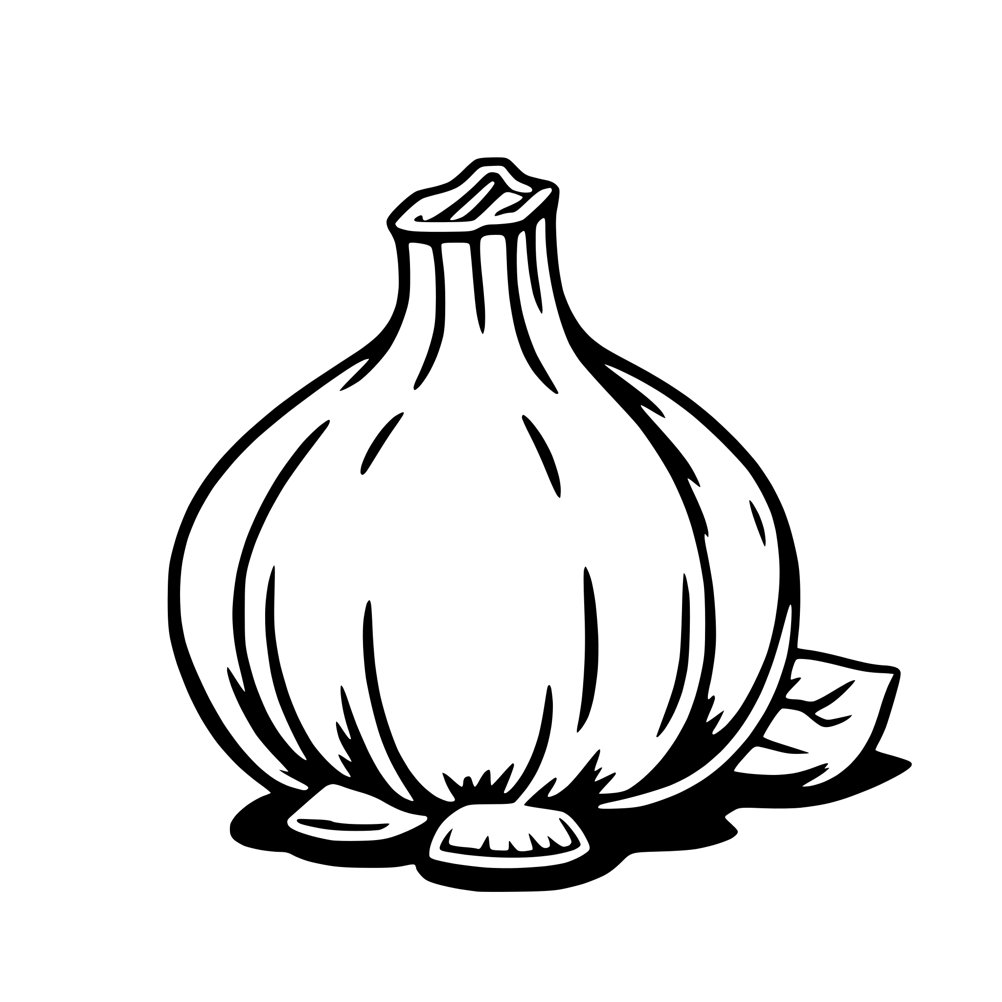 AI-generated SVG of 'garlic'