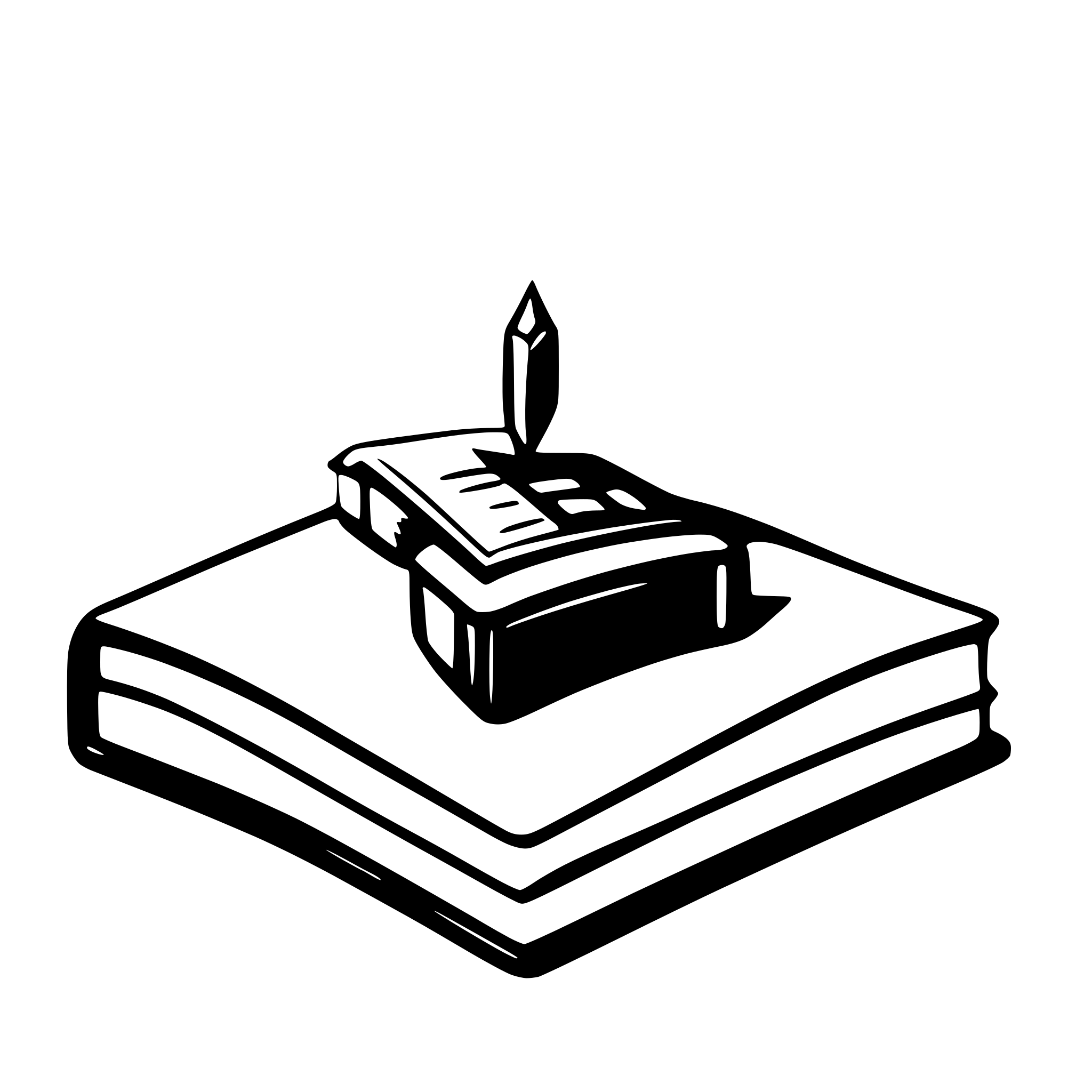AI-generated SVG of a logo solid book exam