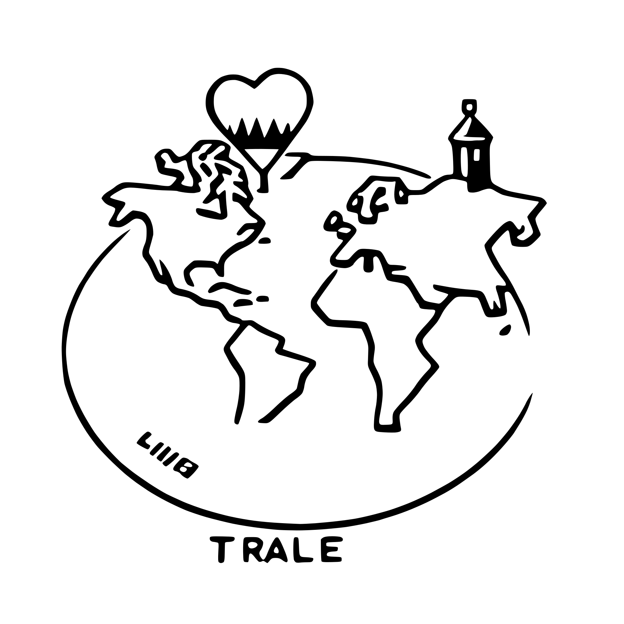 AI-generated SVG of a couple's travel map