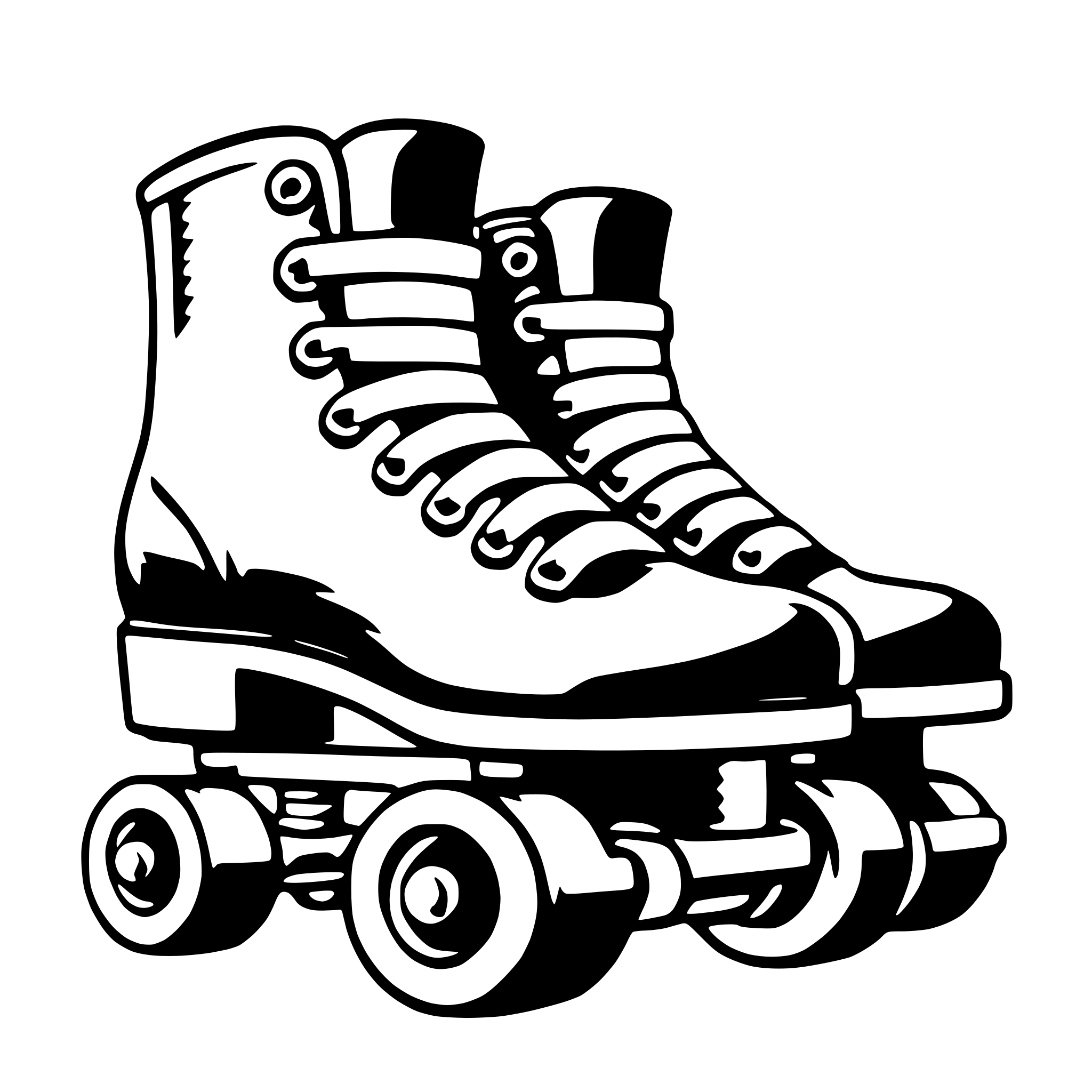 AI-generated SVG of 'roller skates'