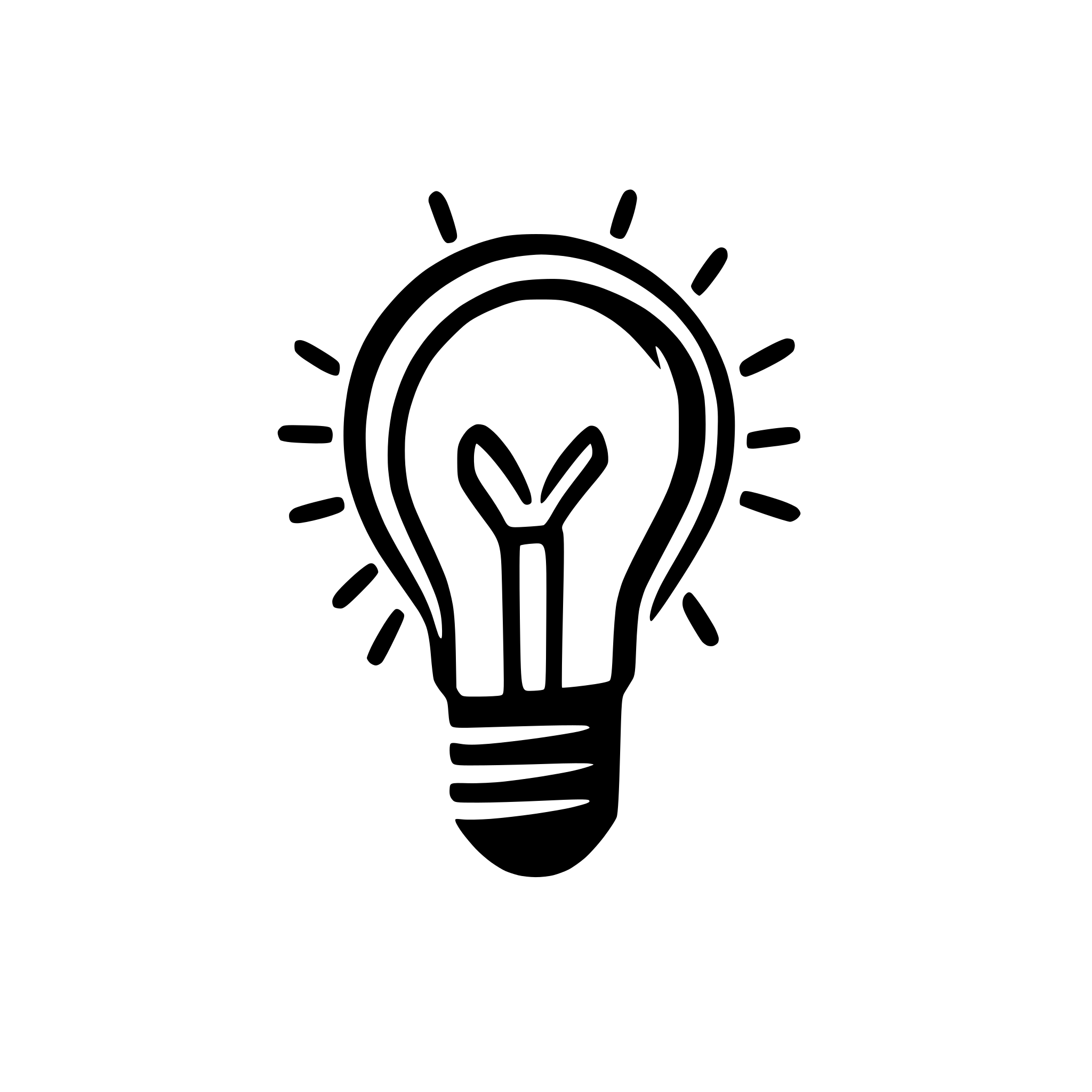 AI-generated SVG of a light bulb icon that is radiating light rays AI-generated SVG of a light bulb icon that is radiating light rays