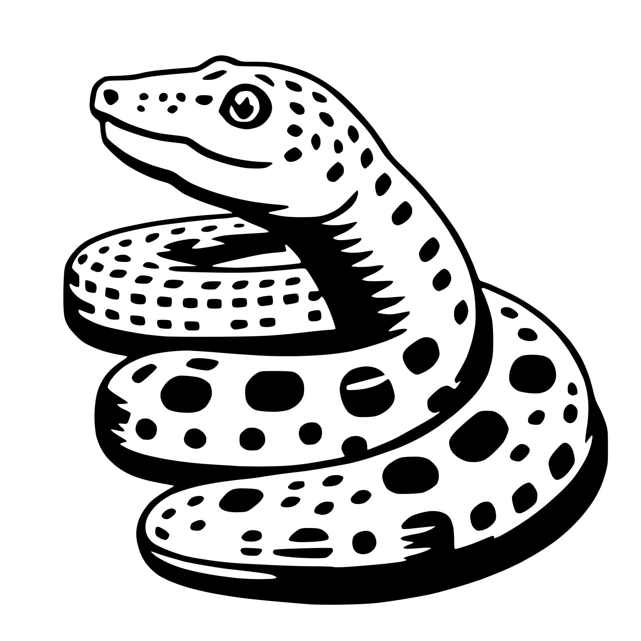 AI-generated SVG of a anaconda