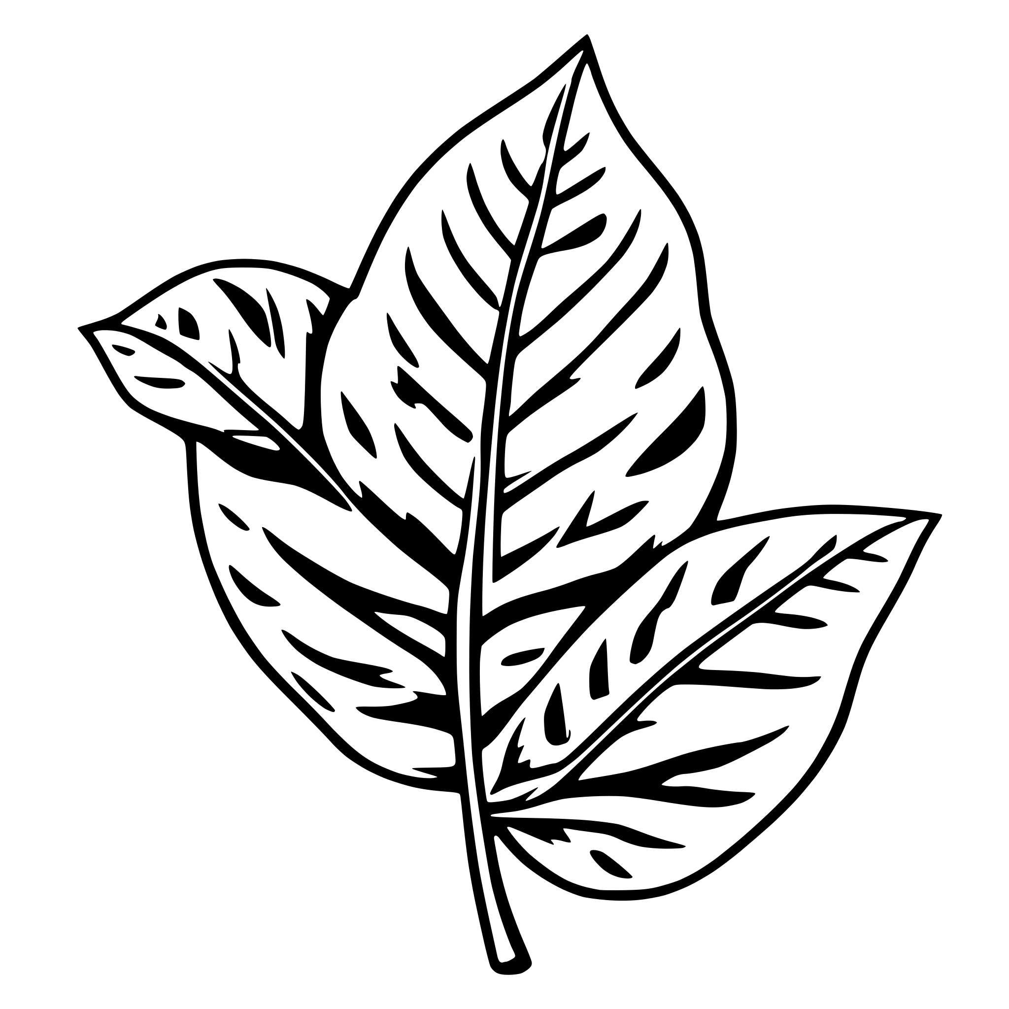 AI-generated SVG of a 1 very simple leaf falling that is solid
