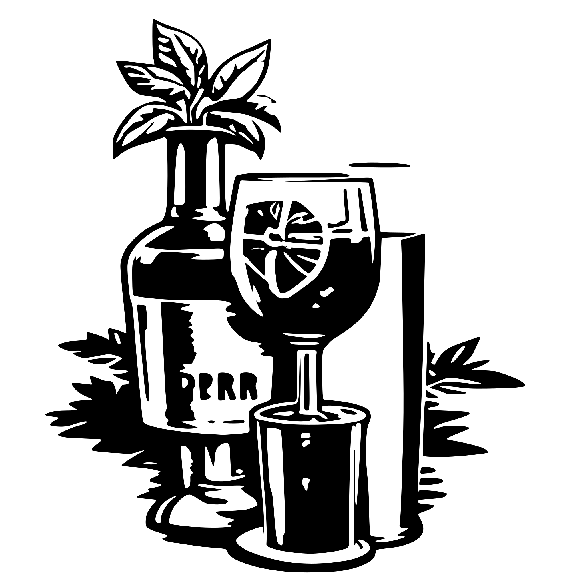 AI-generated SVG of a aperol spritz
