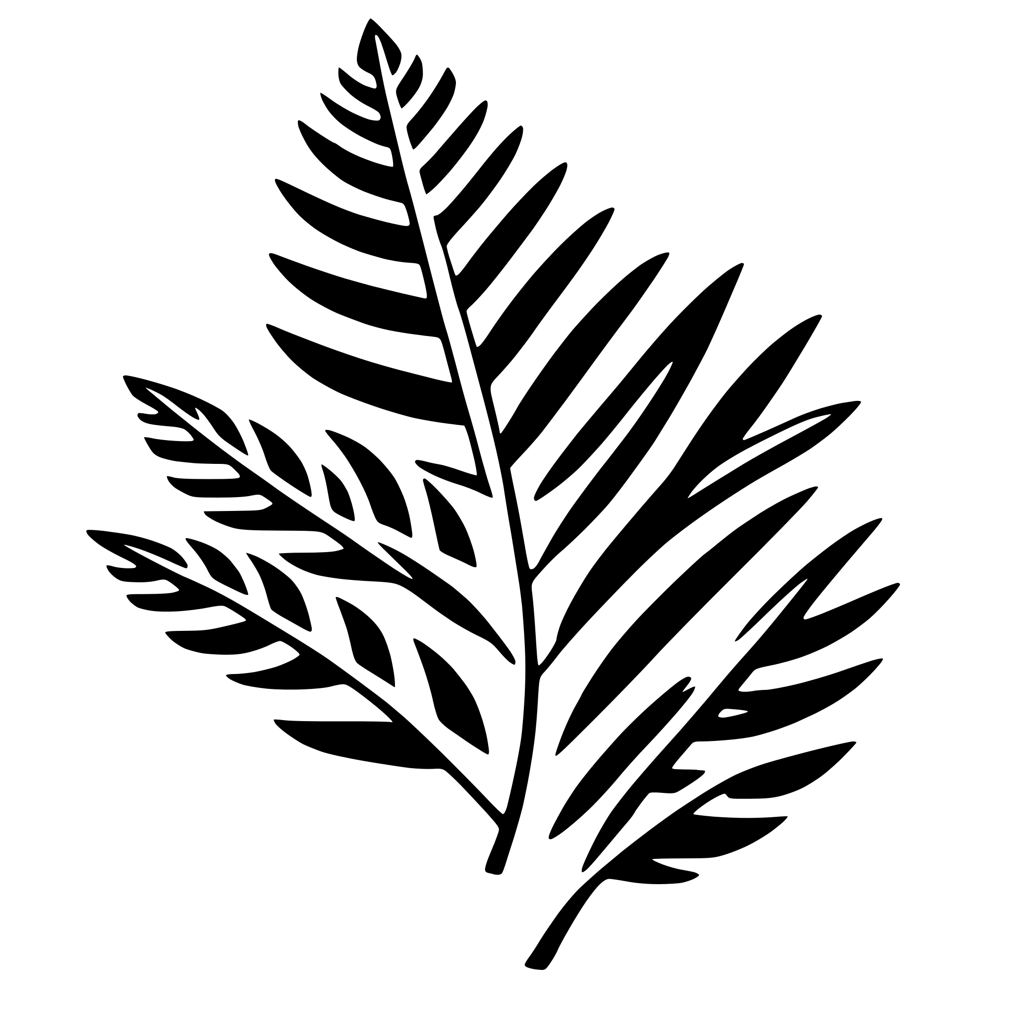 AI-generated SVG of a palm branches