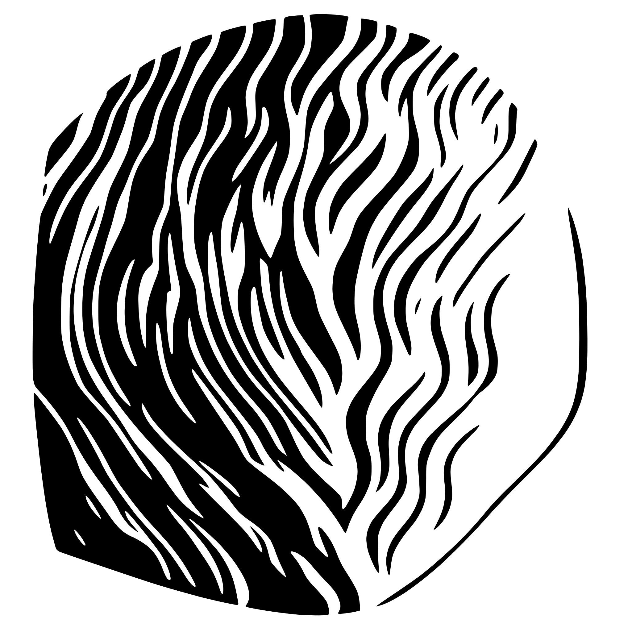 AI-generated SVG of a Damascus steel pattern