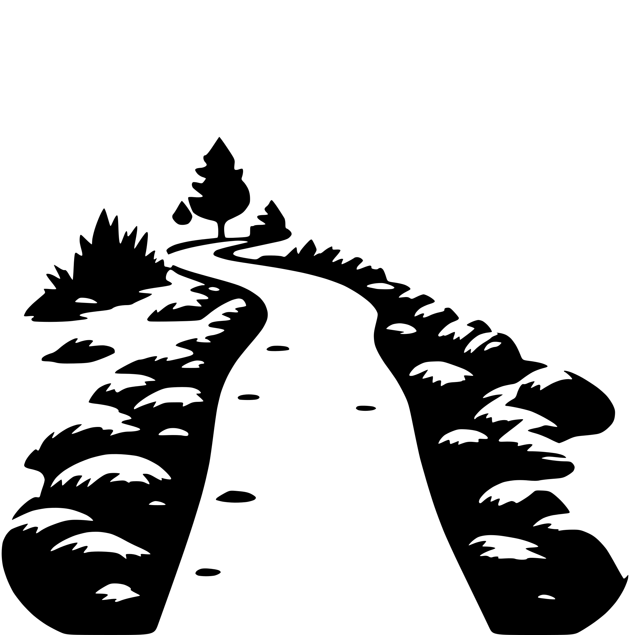 AI-generated SVG of a a path line dotted