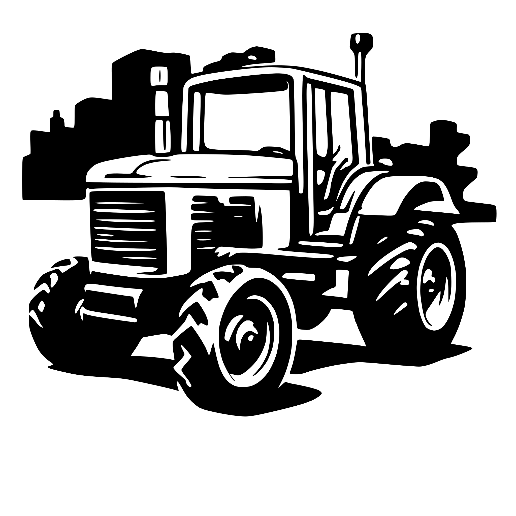 AI-generated SVG of 'top down tractor'