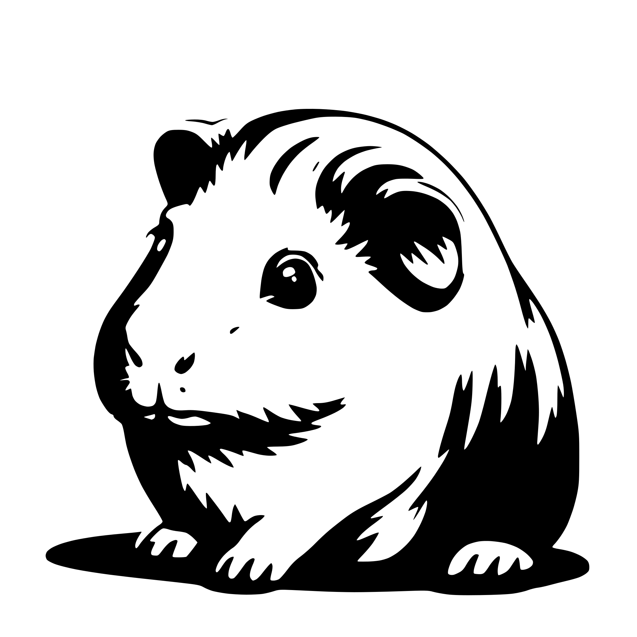 AI-generated SVG of a very simple cute guinea pig