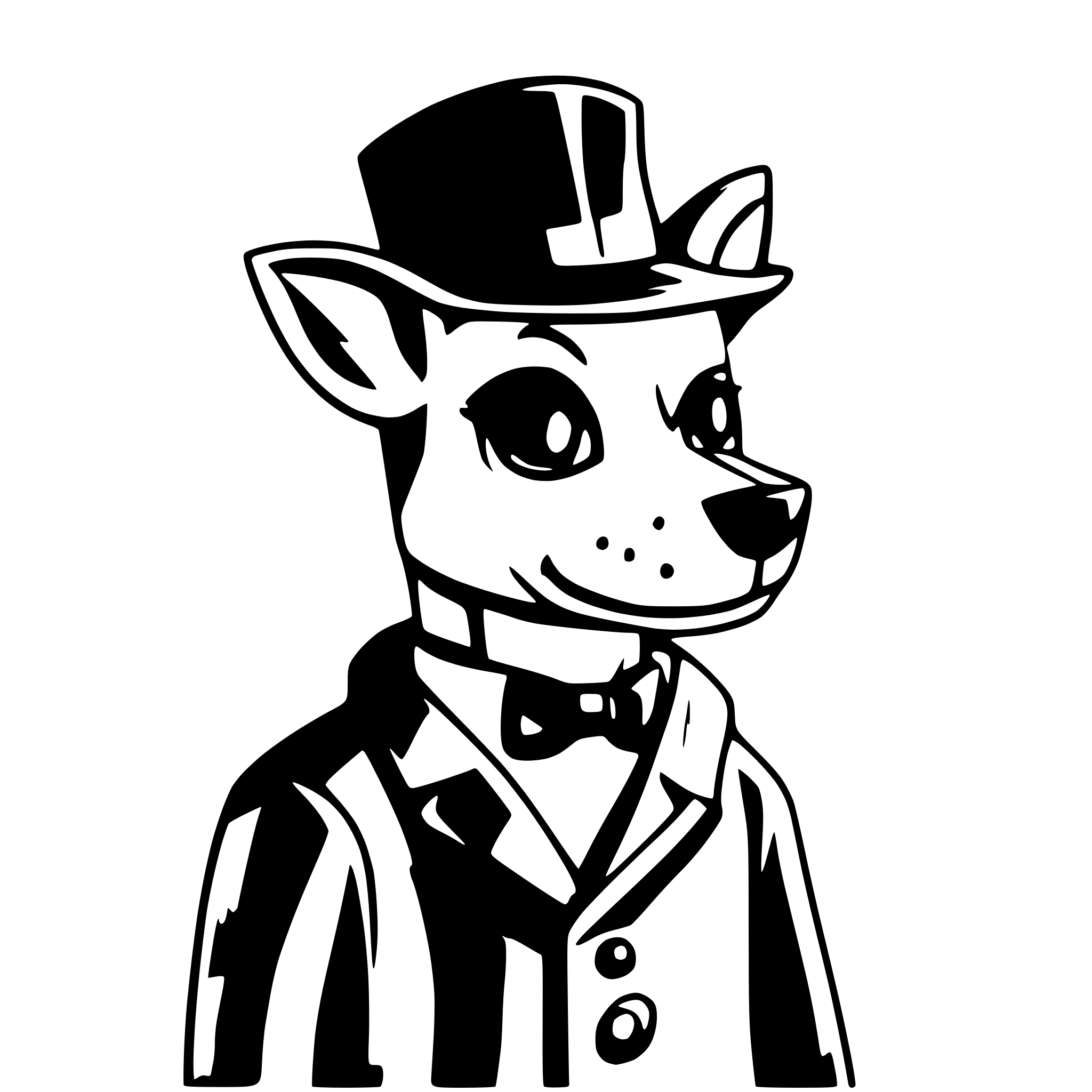 AI-generated SVG of a Gangster Dog