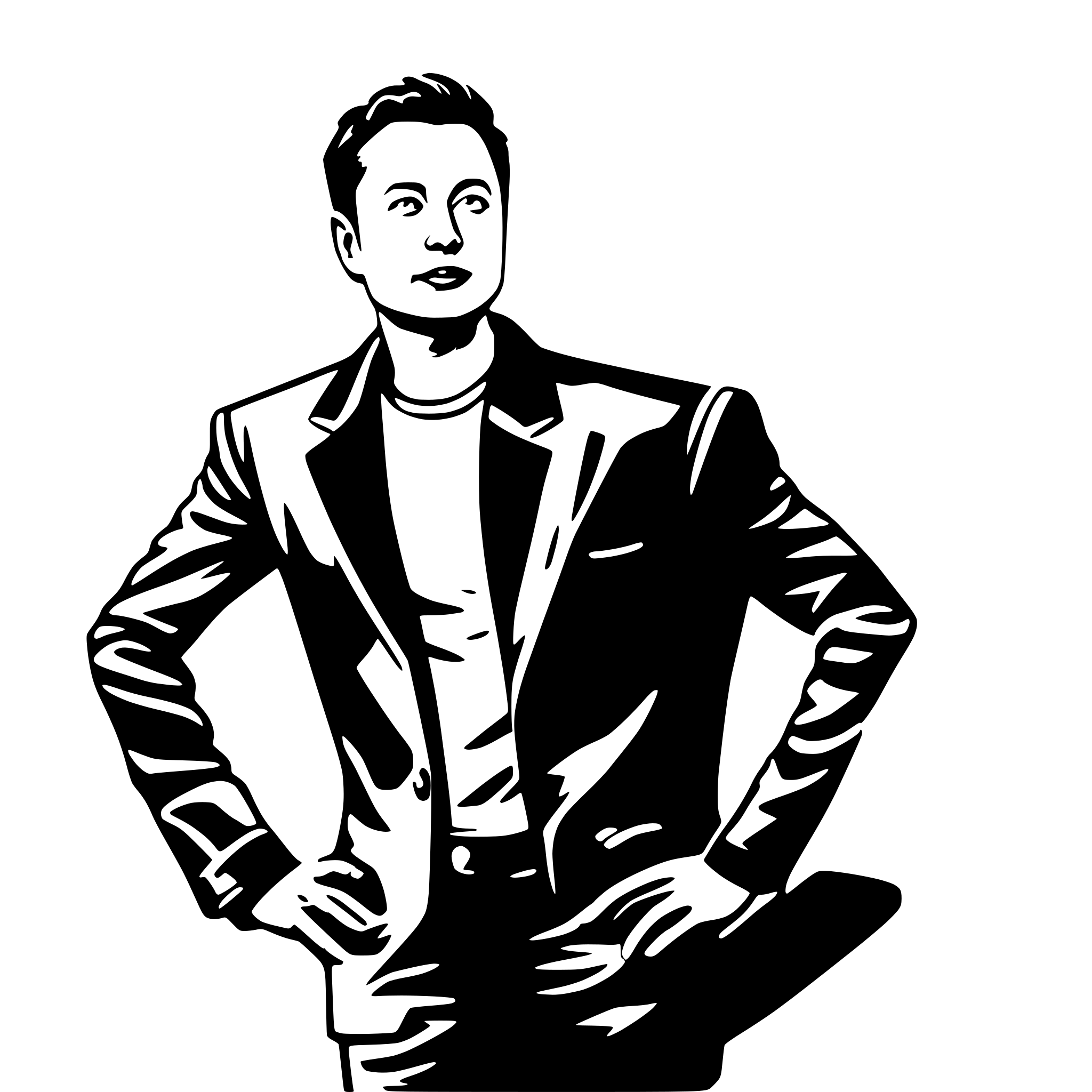 AI-generated SVG of 'elon musk'