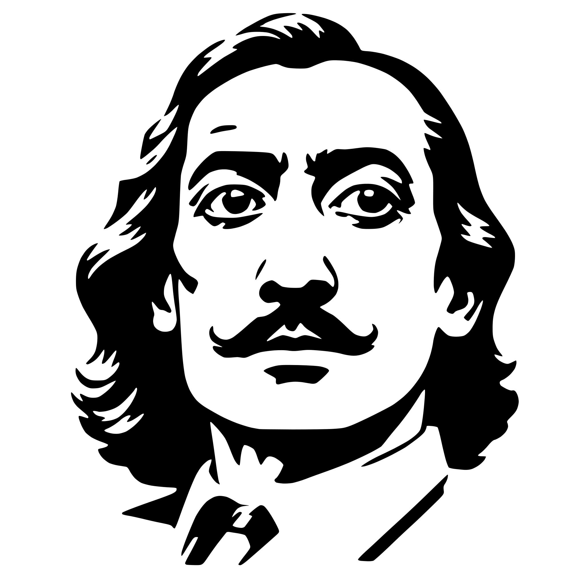 AI-generated SVG of 'salvador dali'
