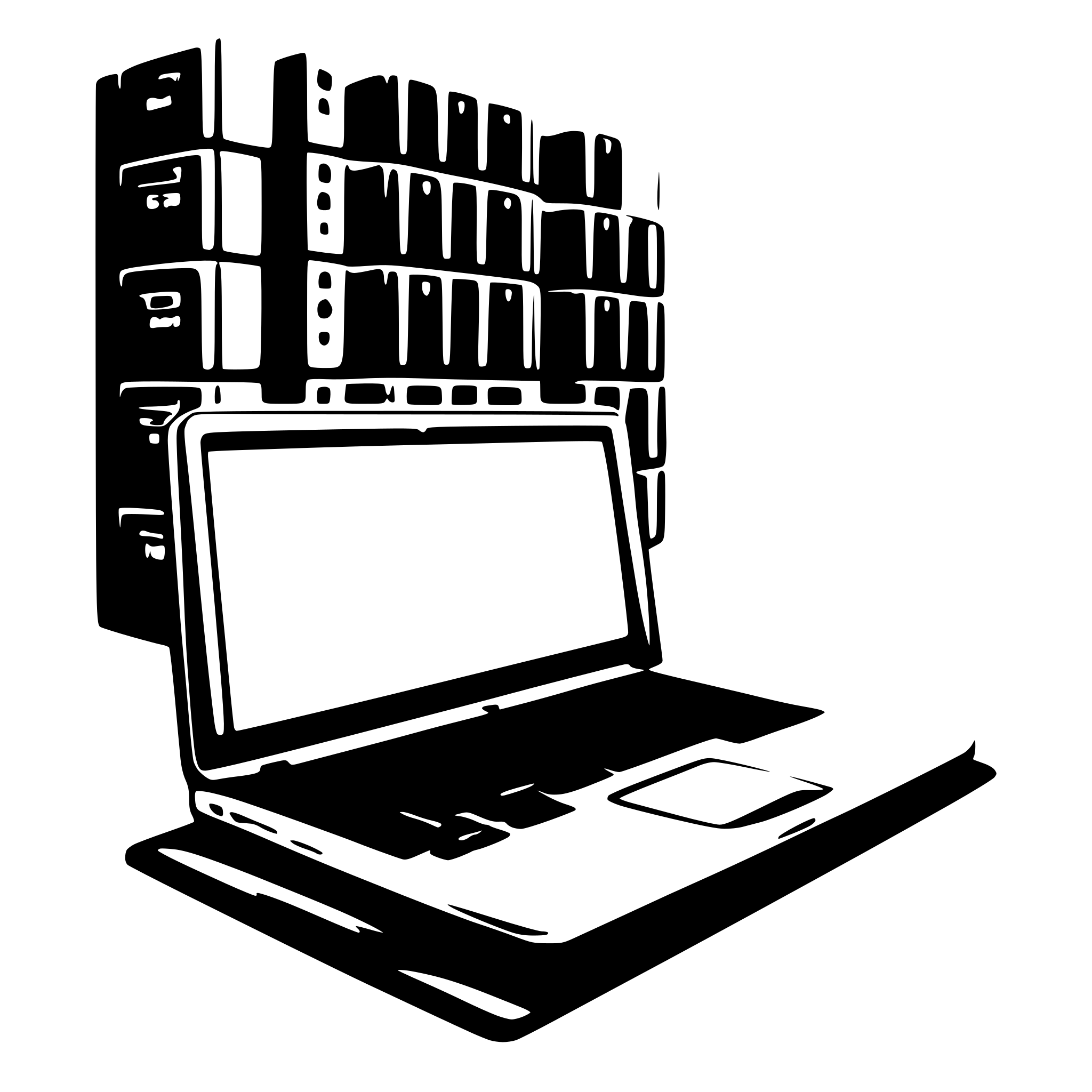 AI-generated SVG of a a laptop connecting to multiple servers through load balancing