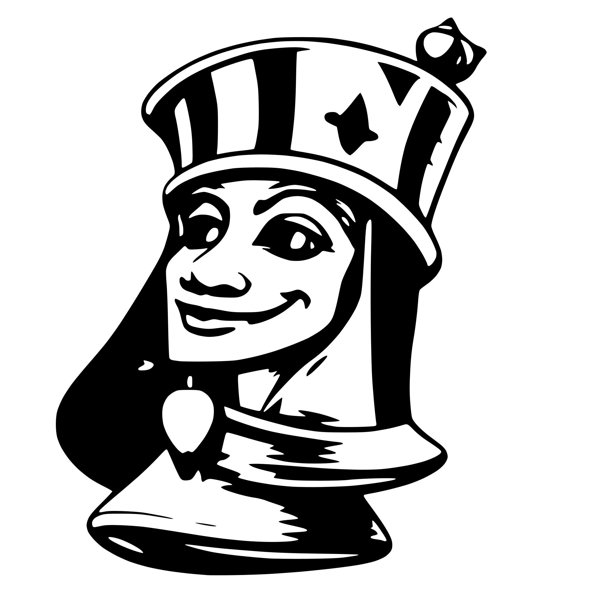 AI-generated SVG of a Court jester hat with bells