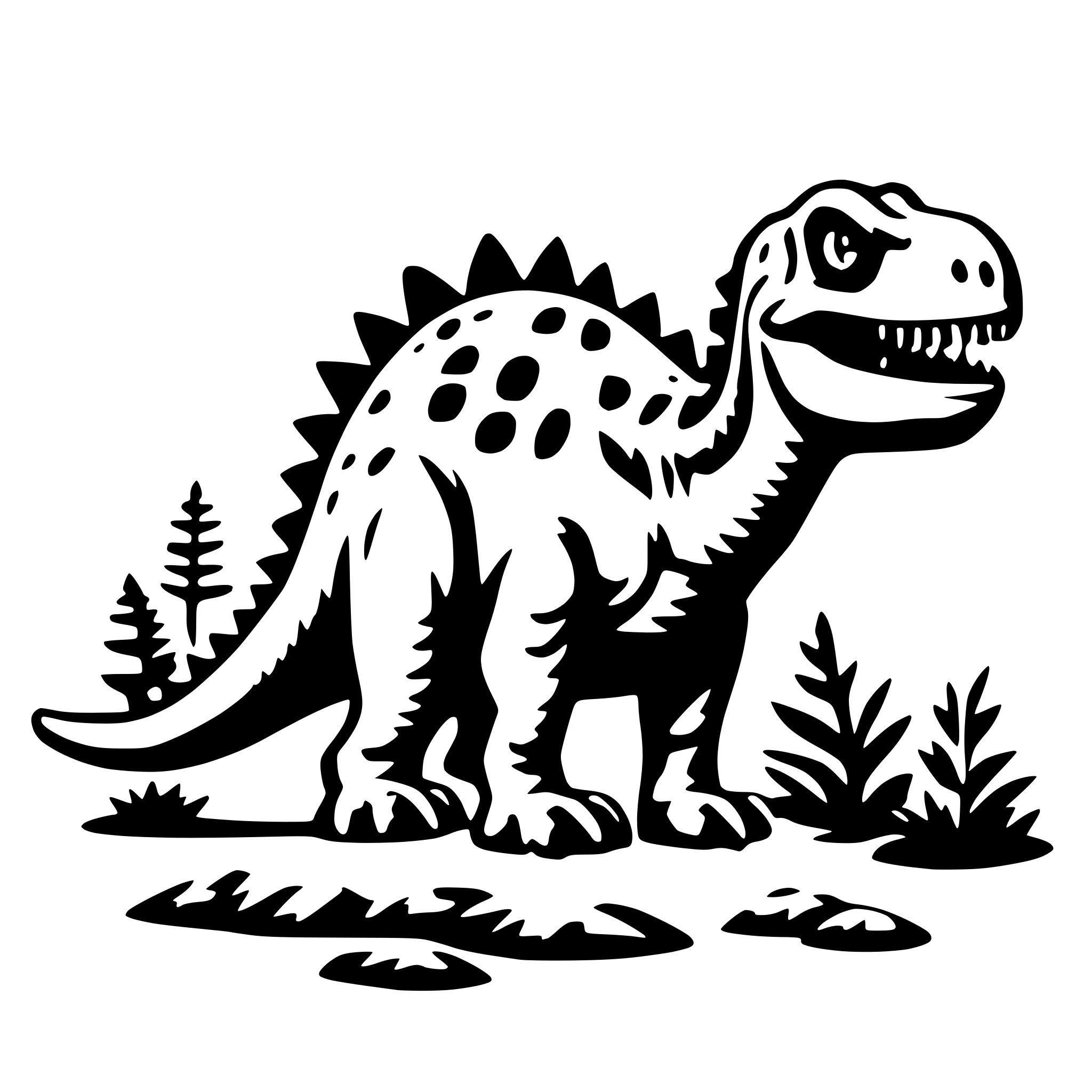 AI-generated SVG of 'dinosaure with big bones'