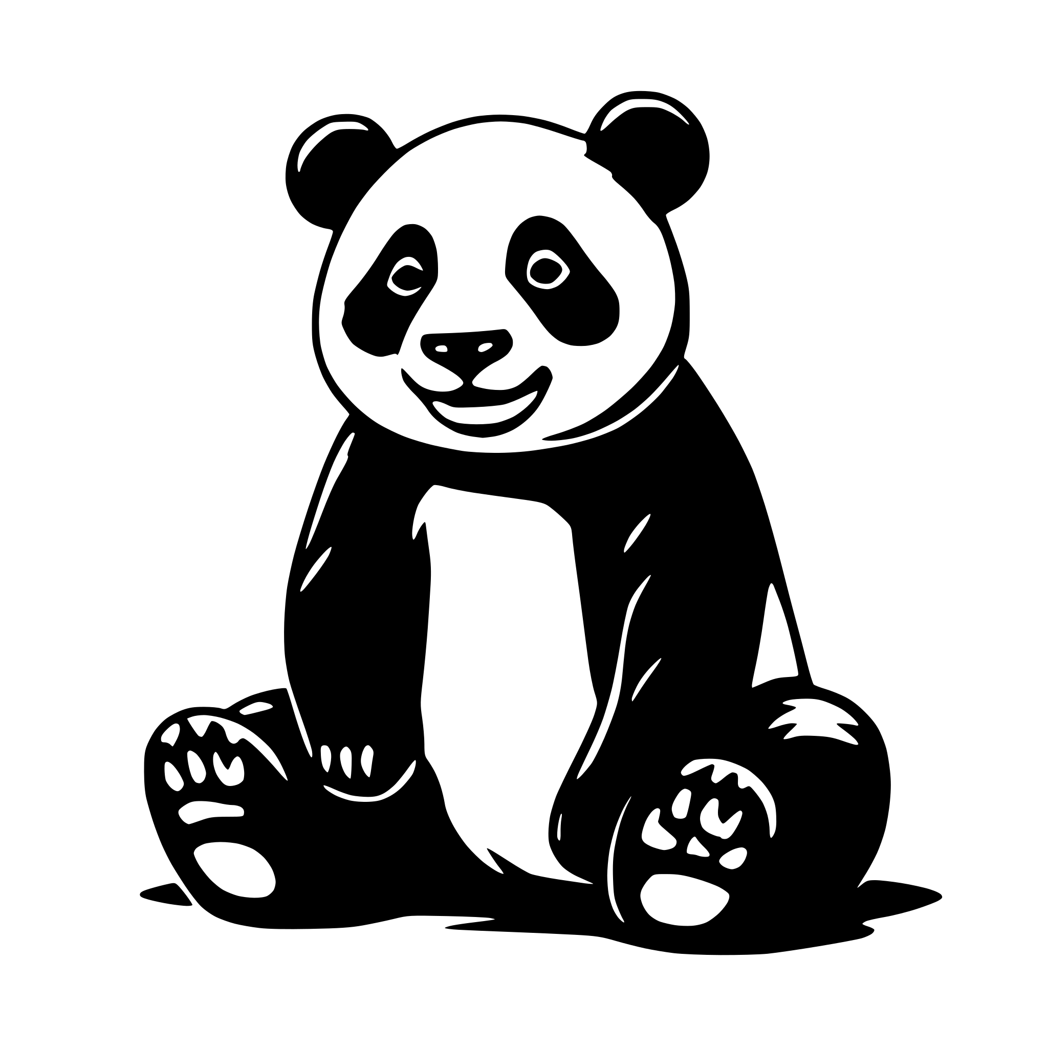 AI-generated SVG of 'panda'