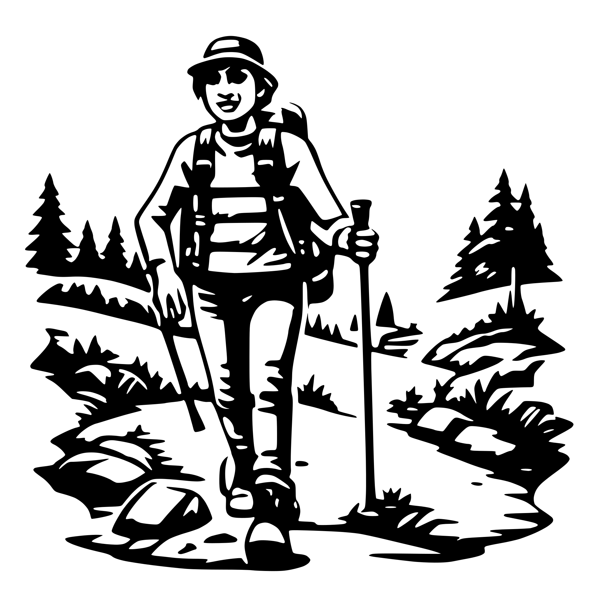 AI-generated SVG of a hiking ihone apps color