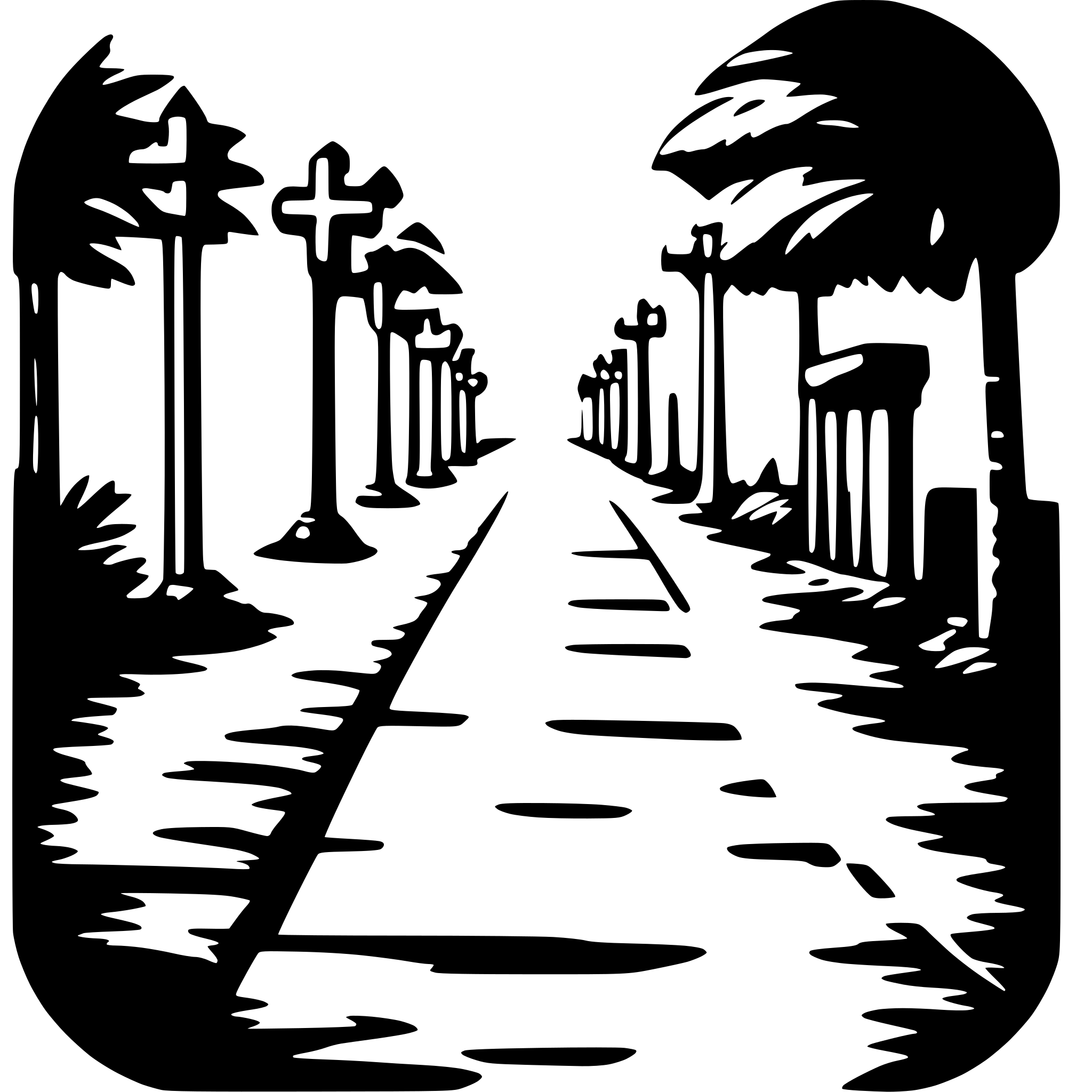 AI-generated SVG of a crossway
