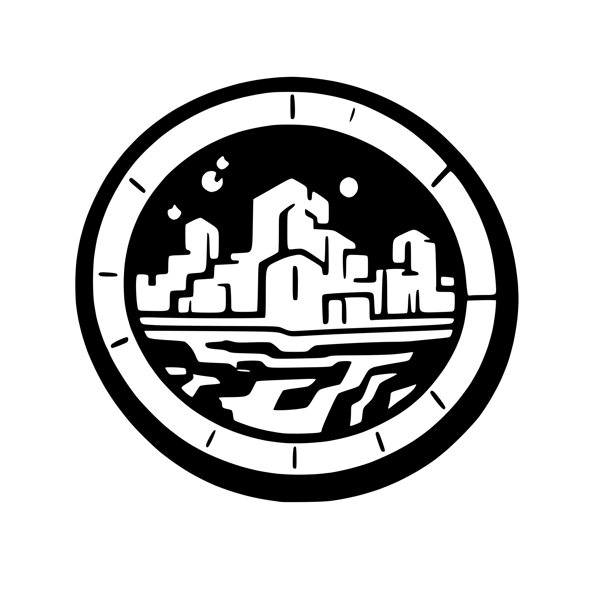 AI-generated SVG of a sXLauncher minecraft logo circle