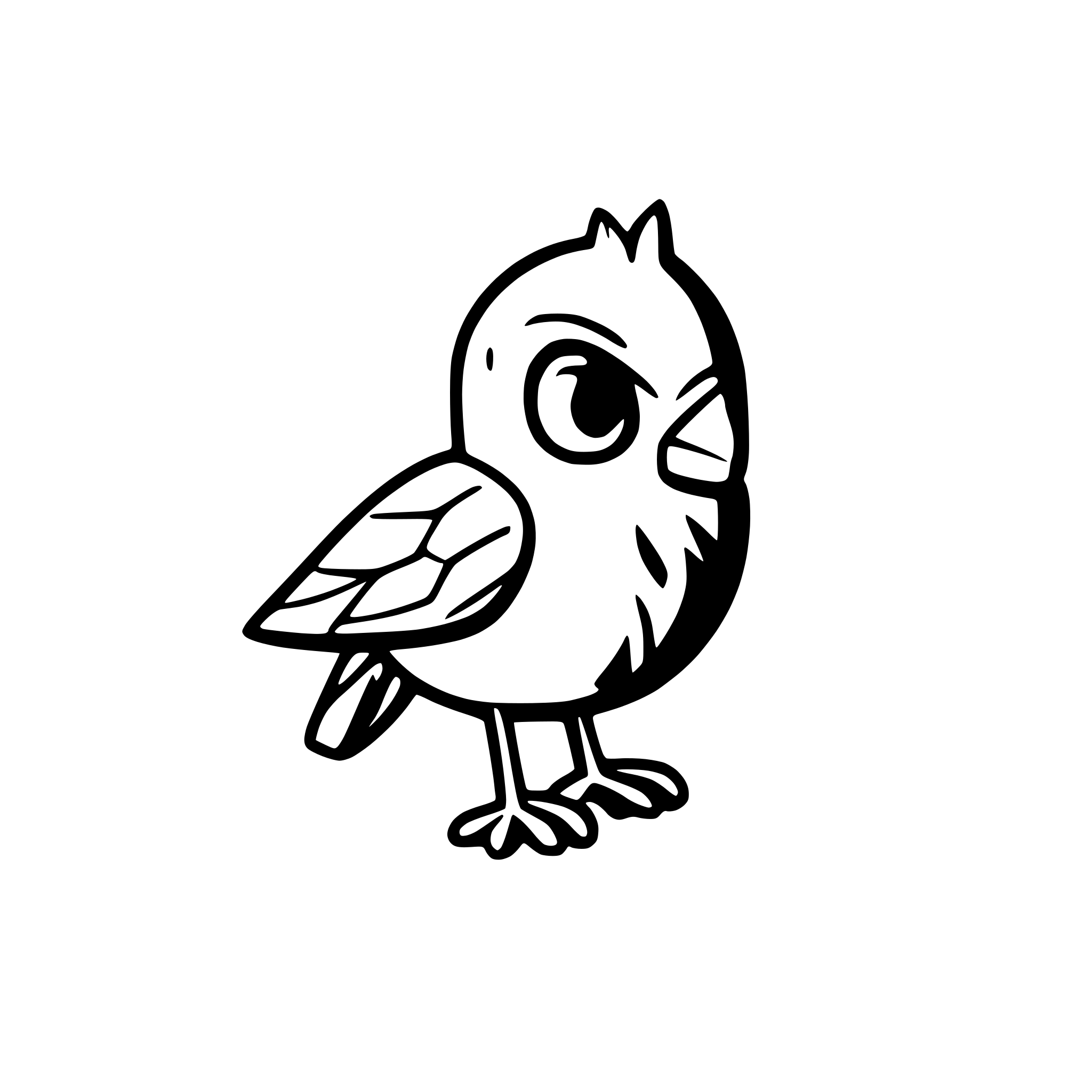 AI-generated SVG of a yellow bird game sprite