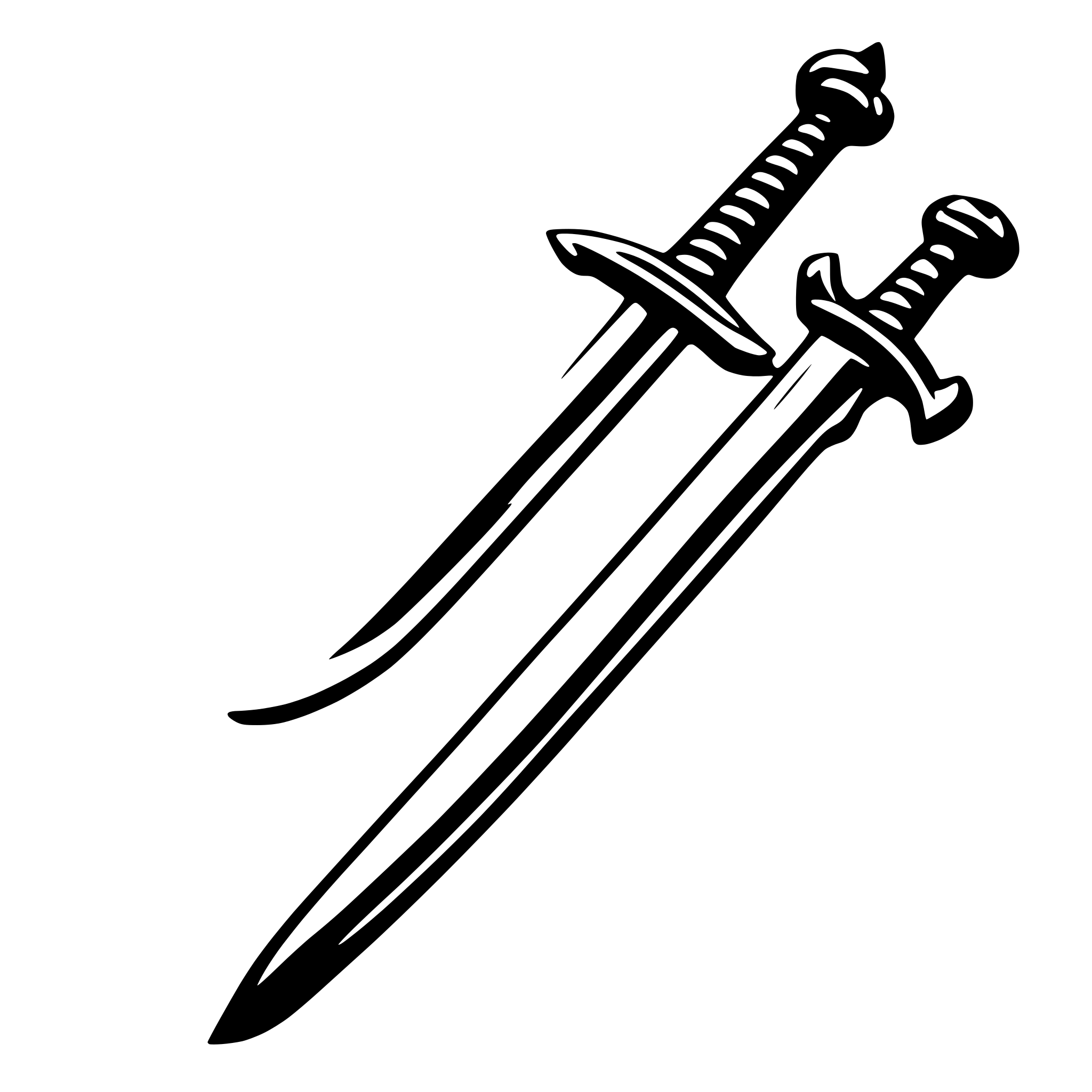 AI-generated SVG of 'simple pirate sword'