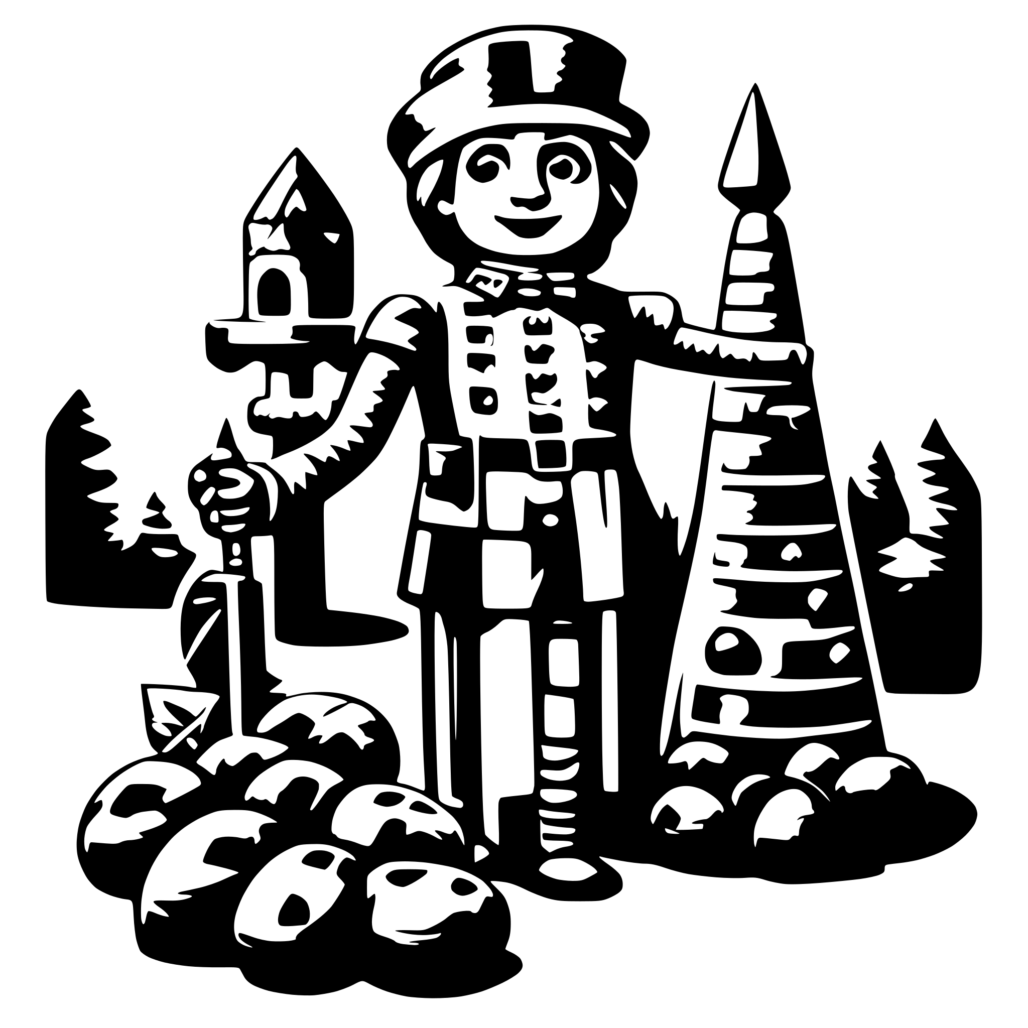 AI-generated SVG of a Nussknacker