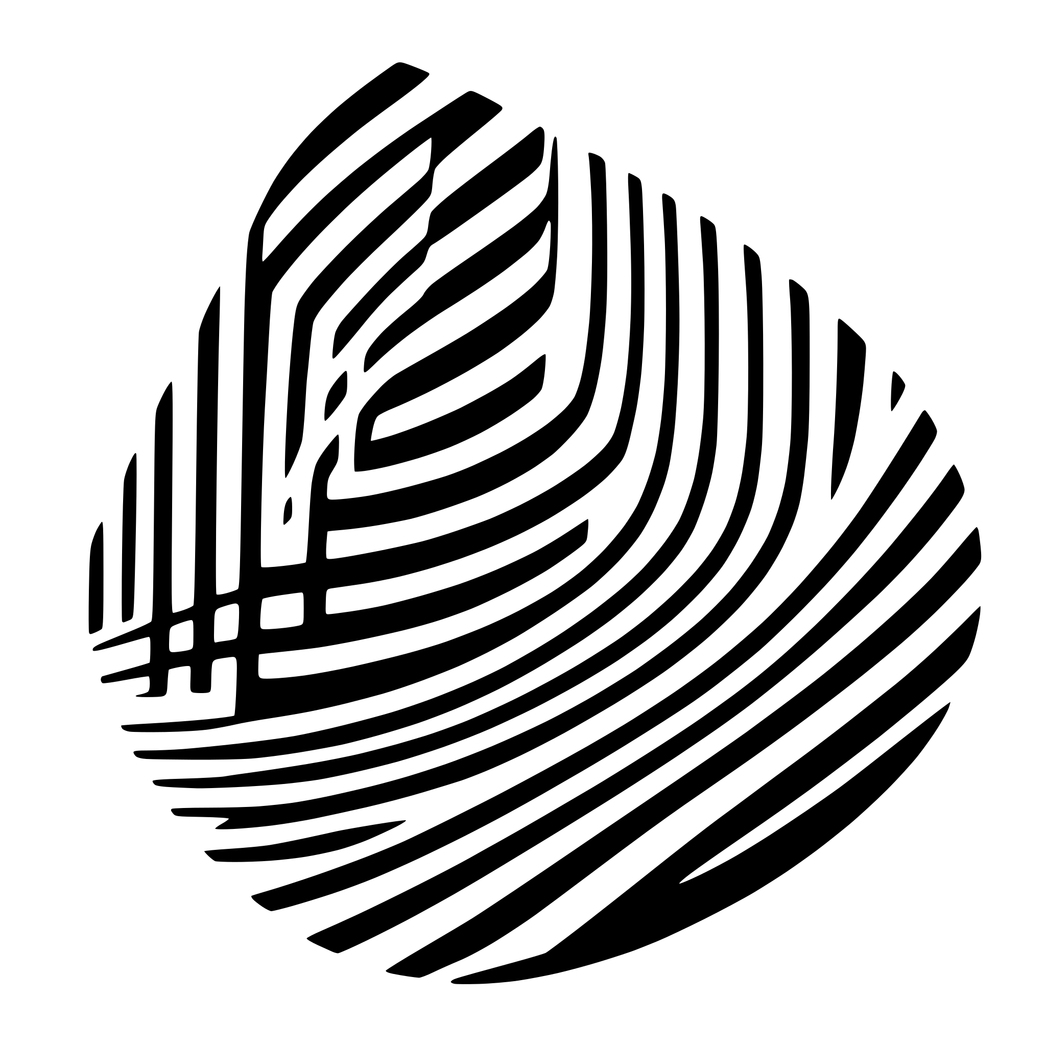 AI-generated SVG of 'intersecting hysteresis curves, minimal'