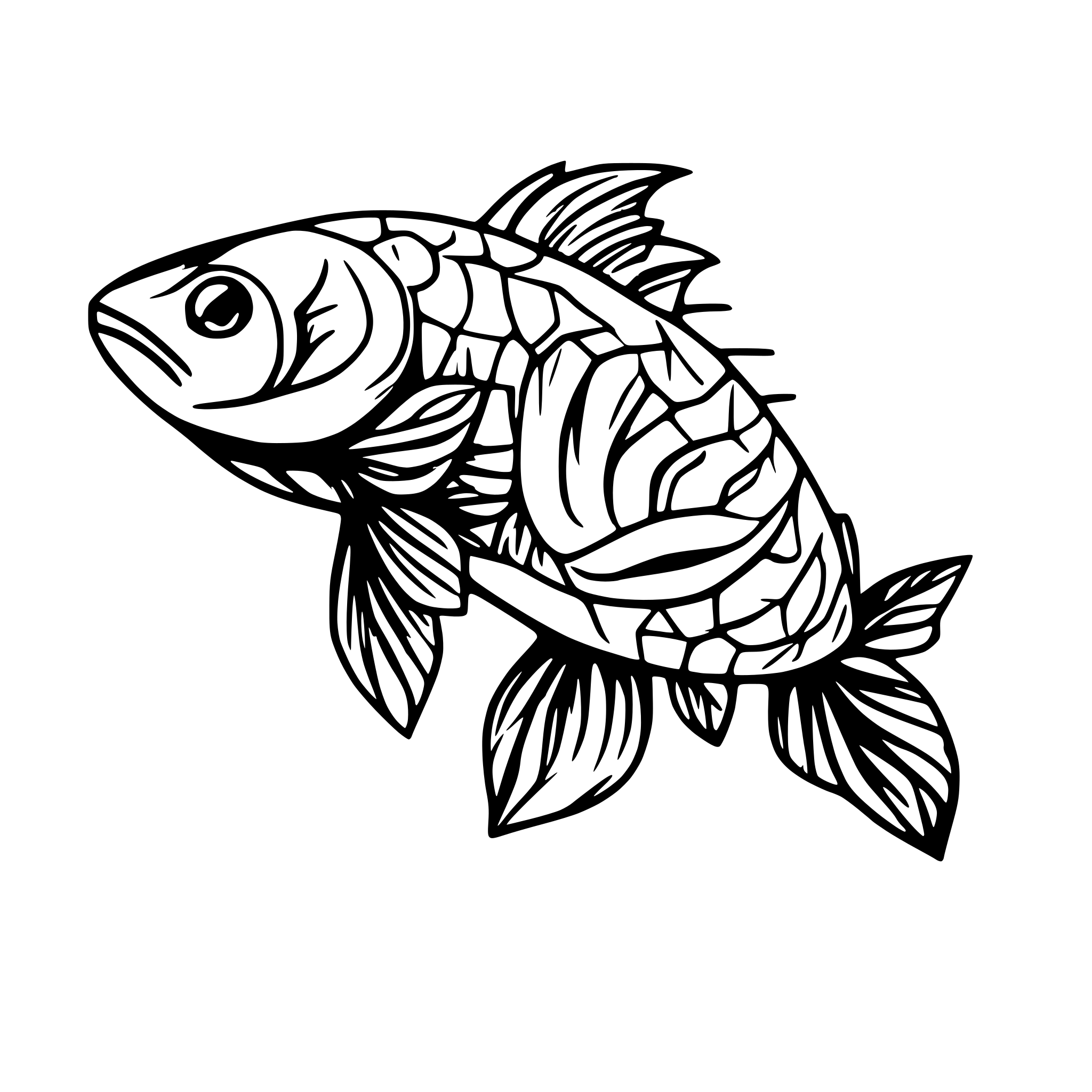 AI-generated SVG of 'ikan'