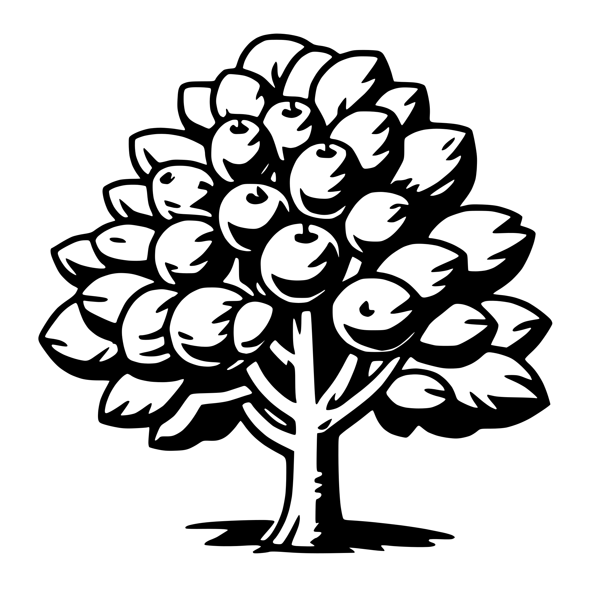 AI-generated SVG of a apple tree