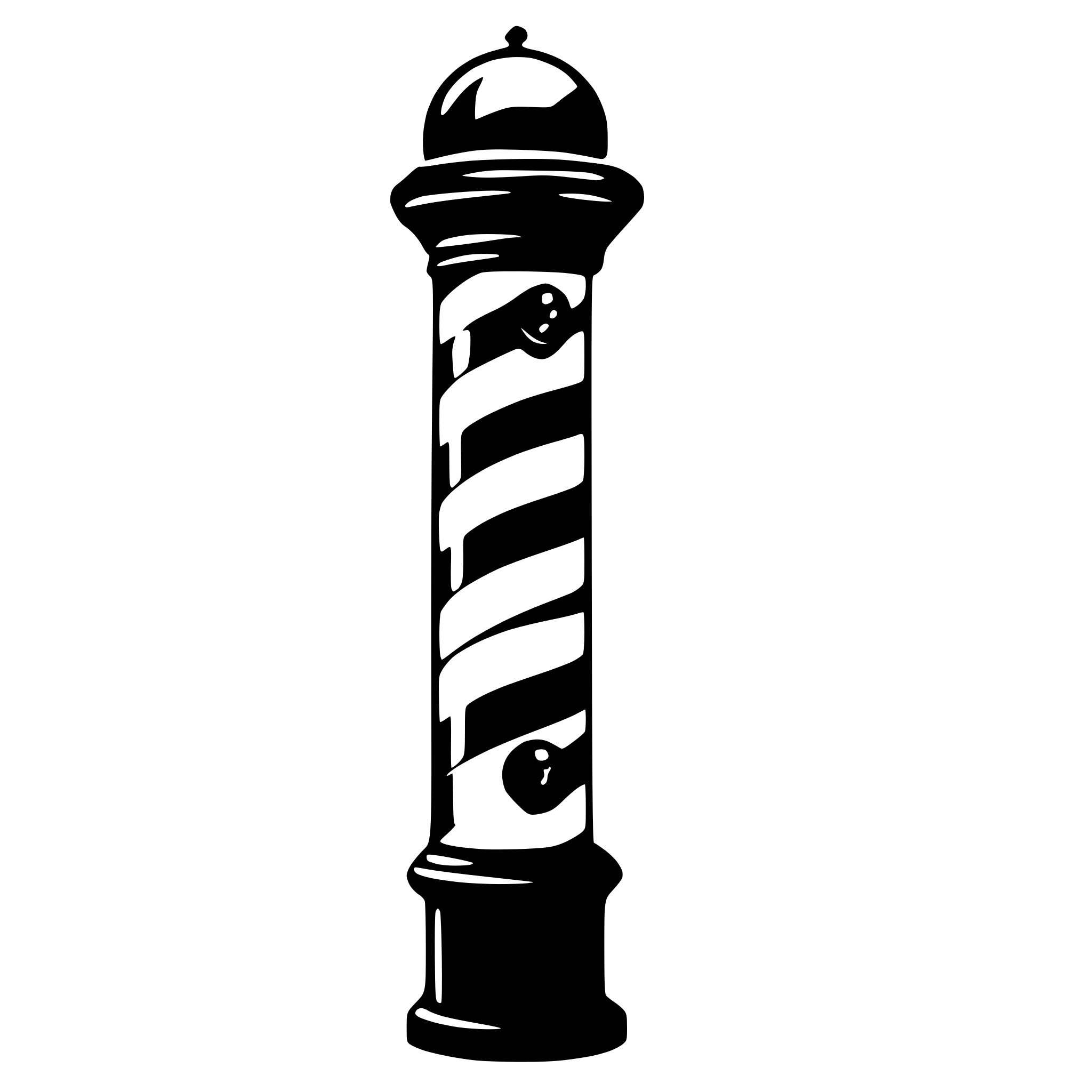 AI-generated SVG of a barber pole