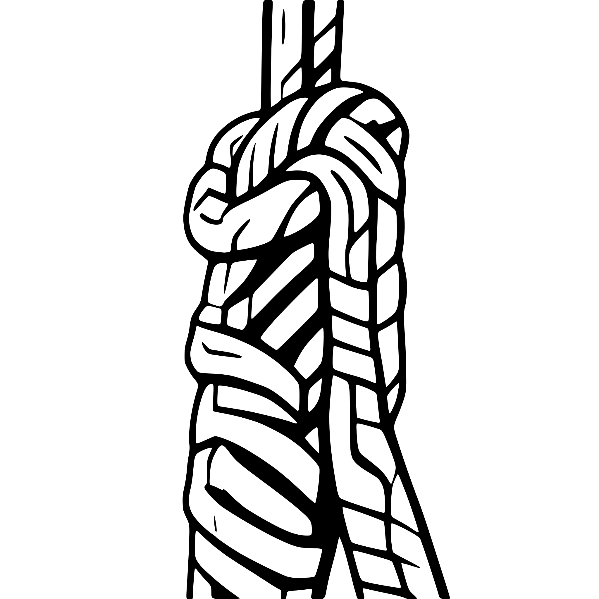 AI-generated SVG of a Simple line art of climbing rope