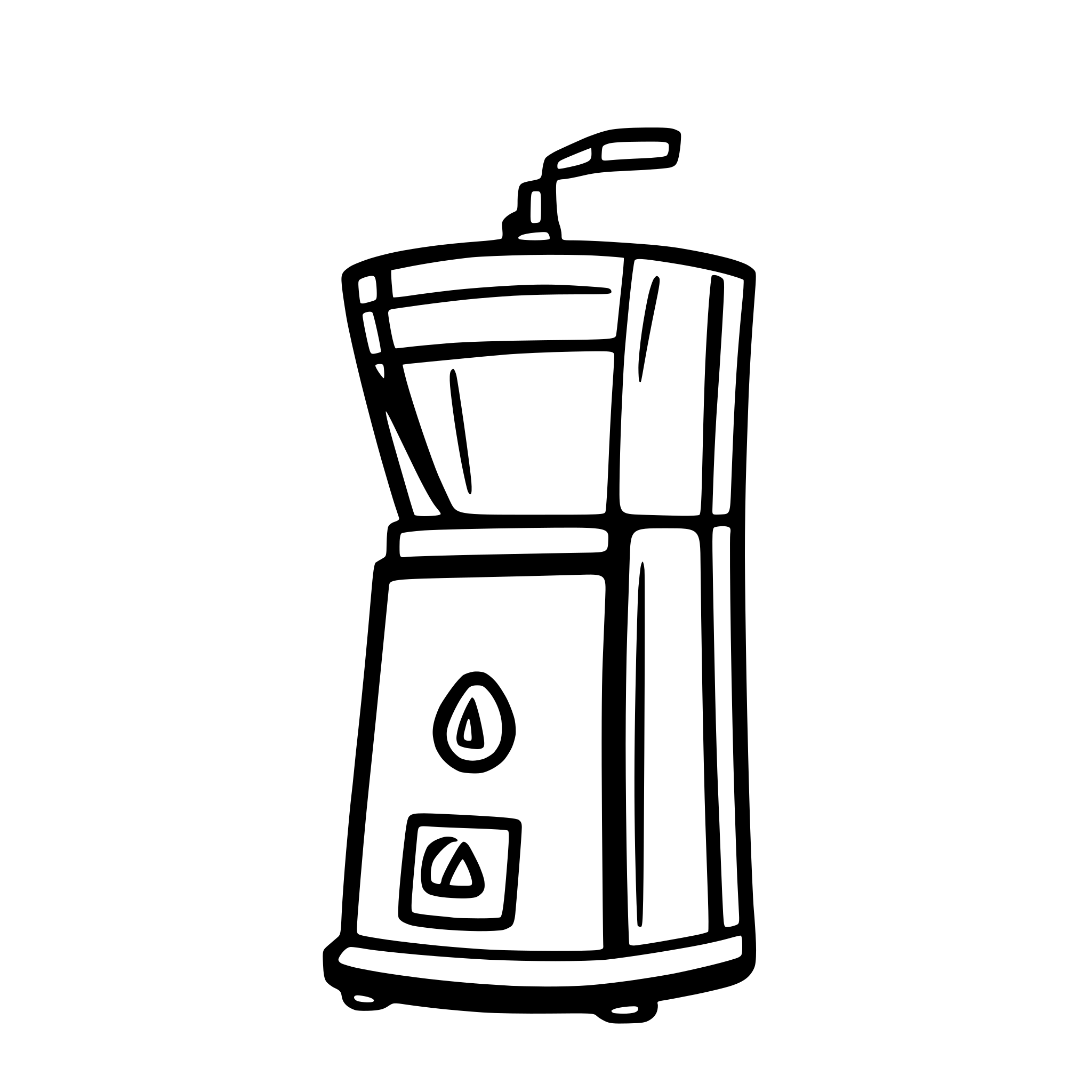 AI-generated SVG of a modern electric coffee grinder