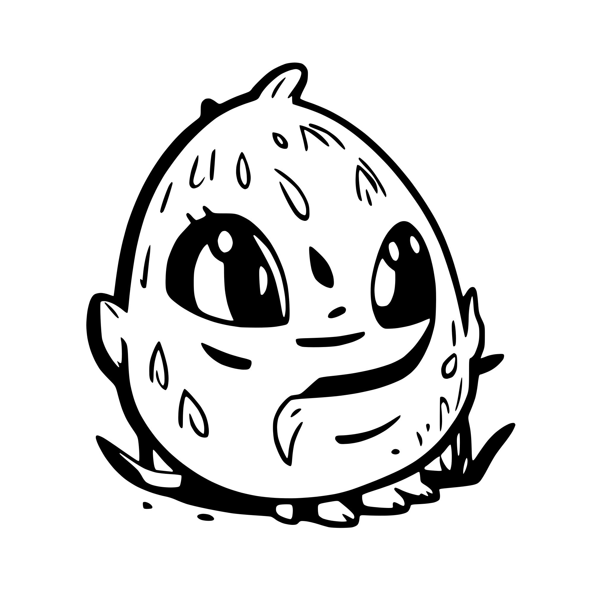 AI-generated SVG of a the groke in moomin and only the groke