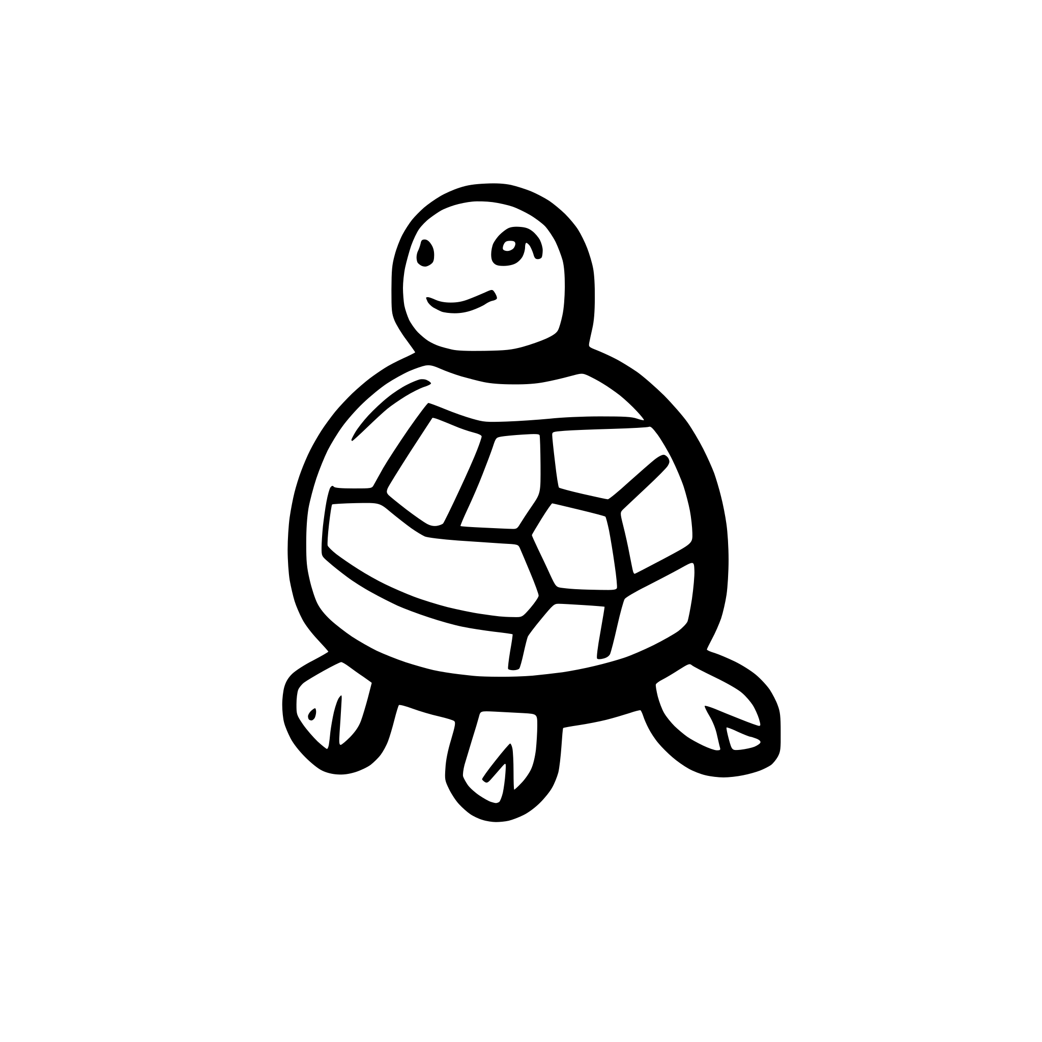 AI-generated SVG of a minimalist turtle with shell pattern
