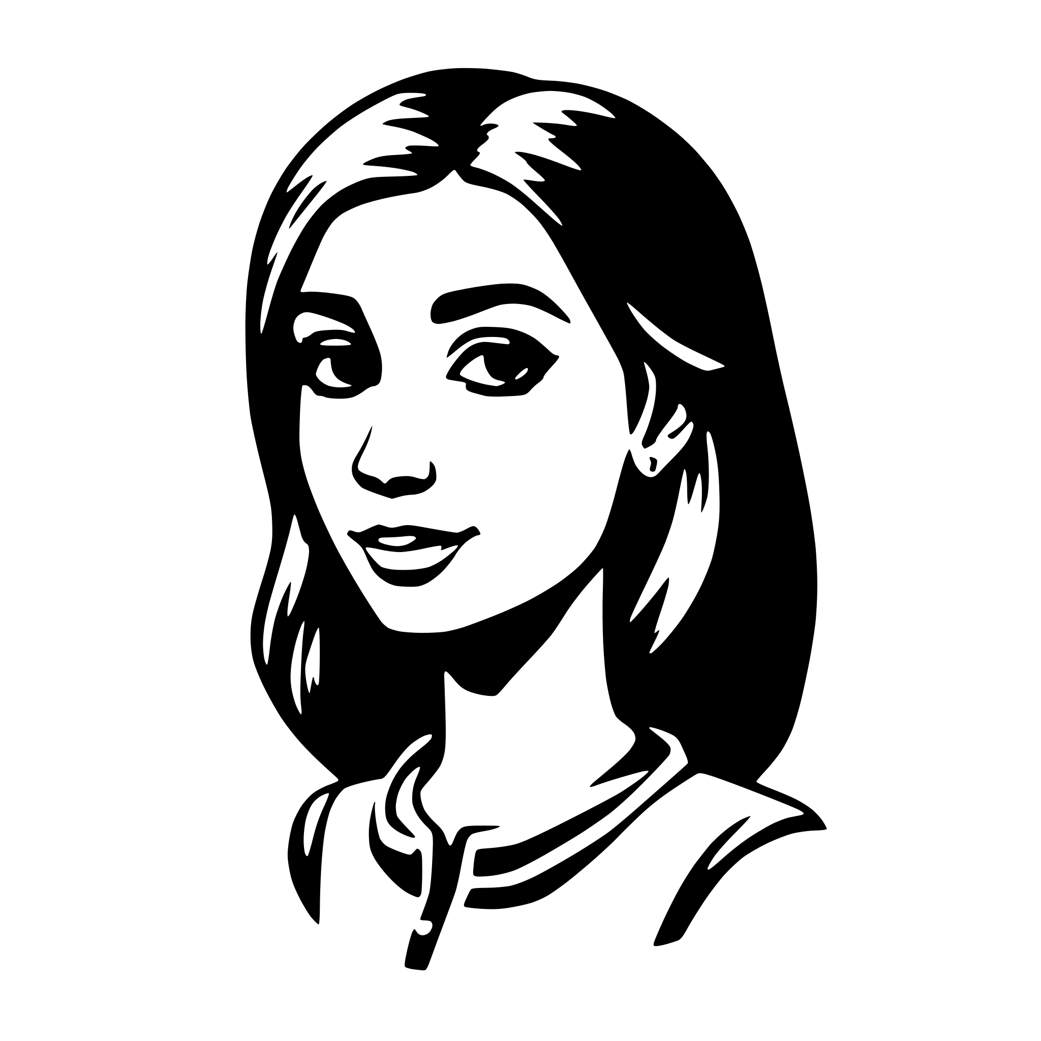 AI-generated SVG of 'Female Simple Avatar'