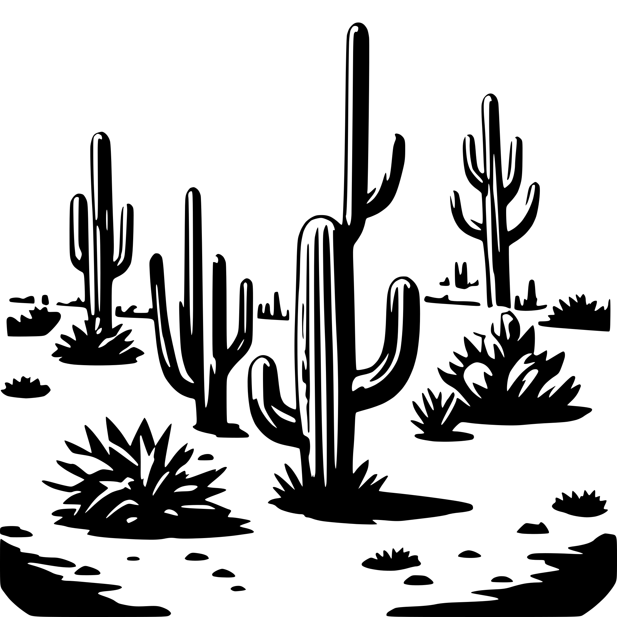 AI-generated SVG of a cactus desert landscape