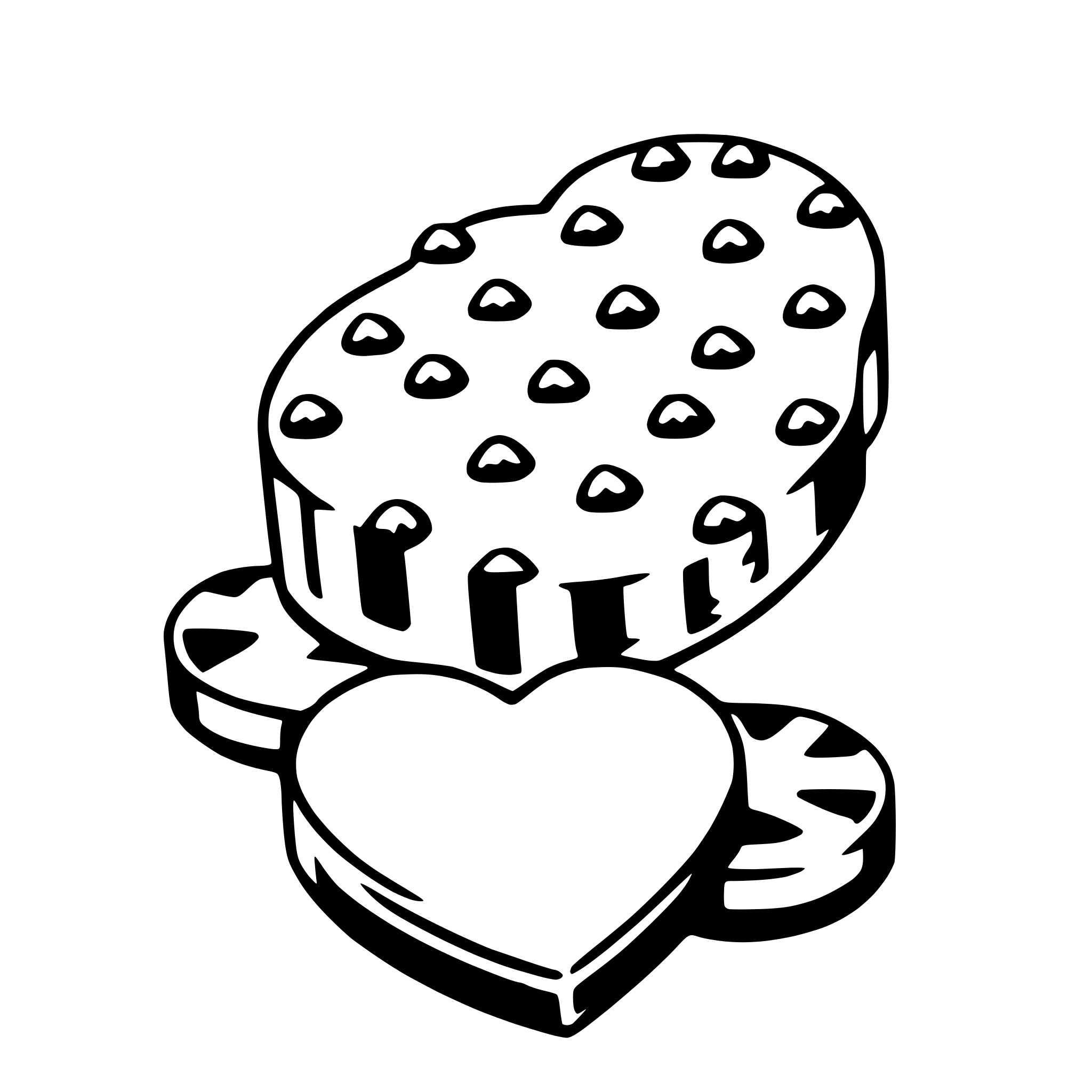 AI-generated SVG of a sweethearts candy