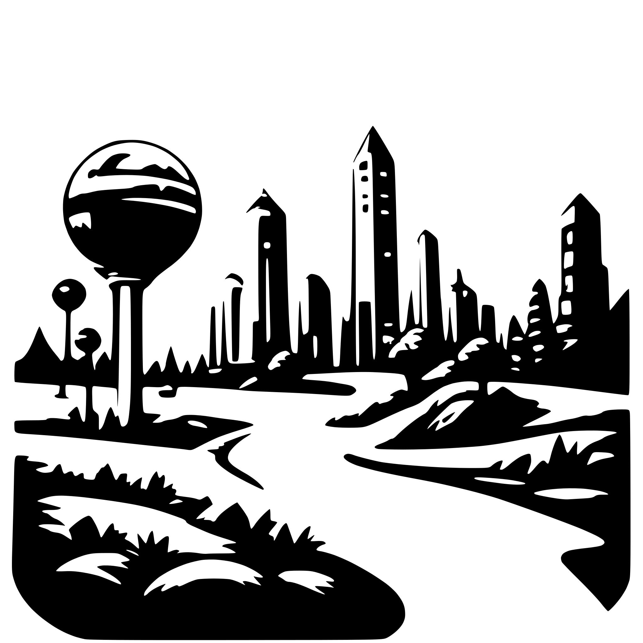 AI-generated SVG of a Futuristic Landscape, kid's paradise