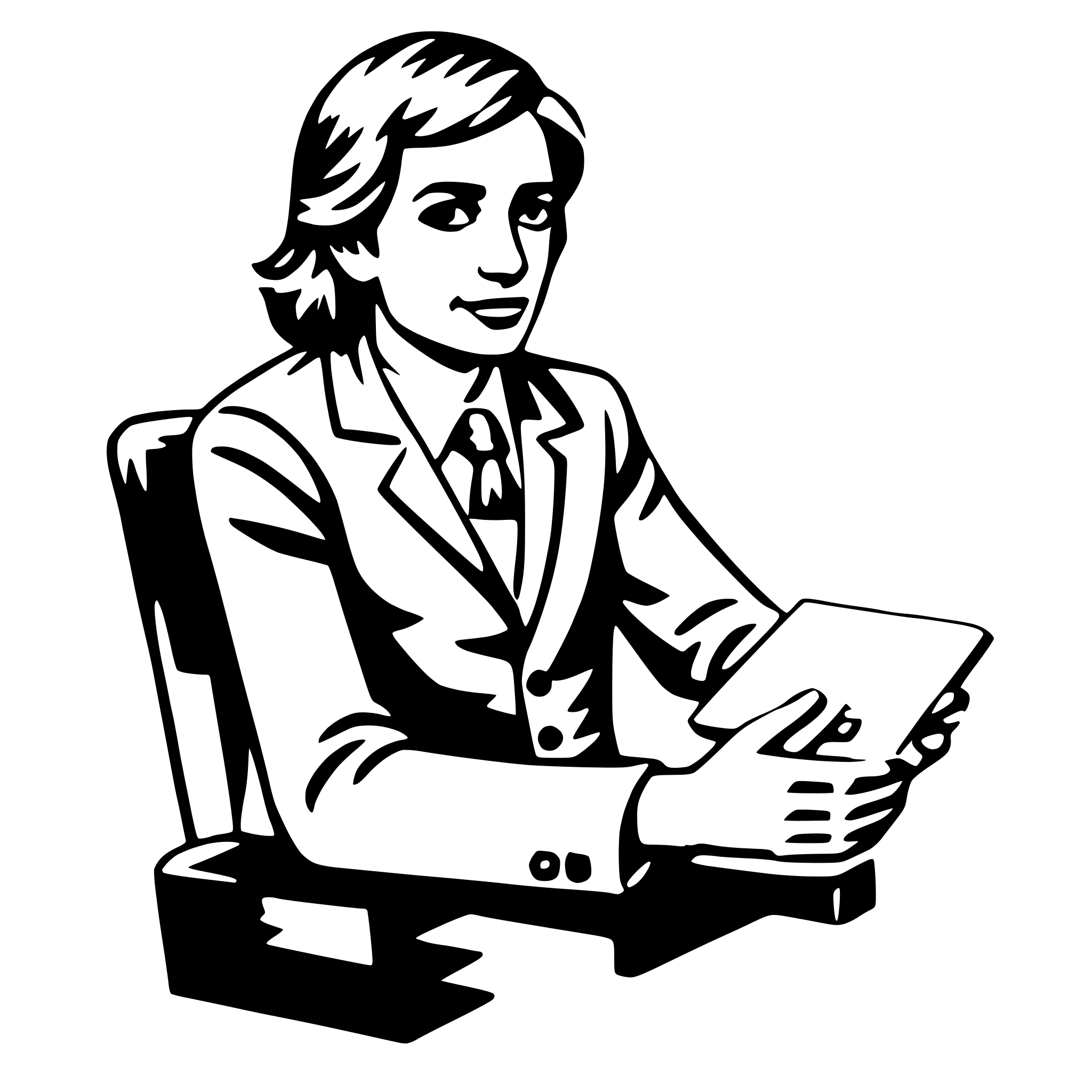 AI-generated SVG of a counselor
