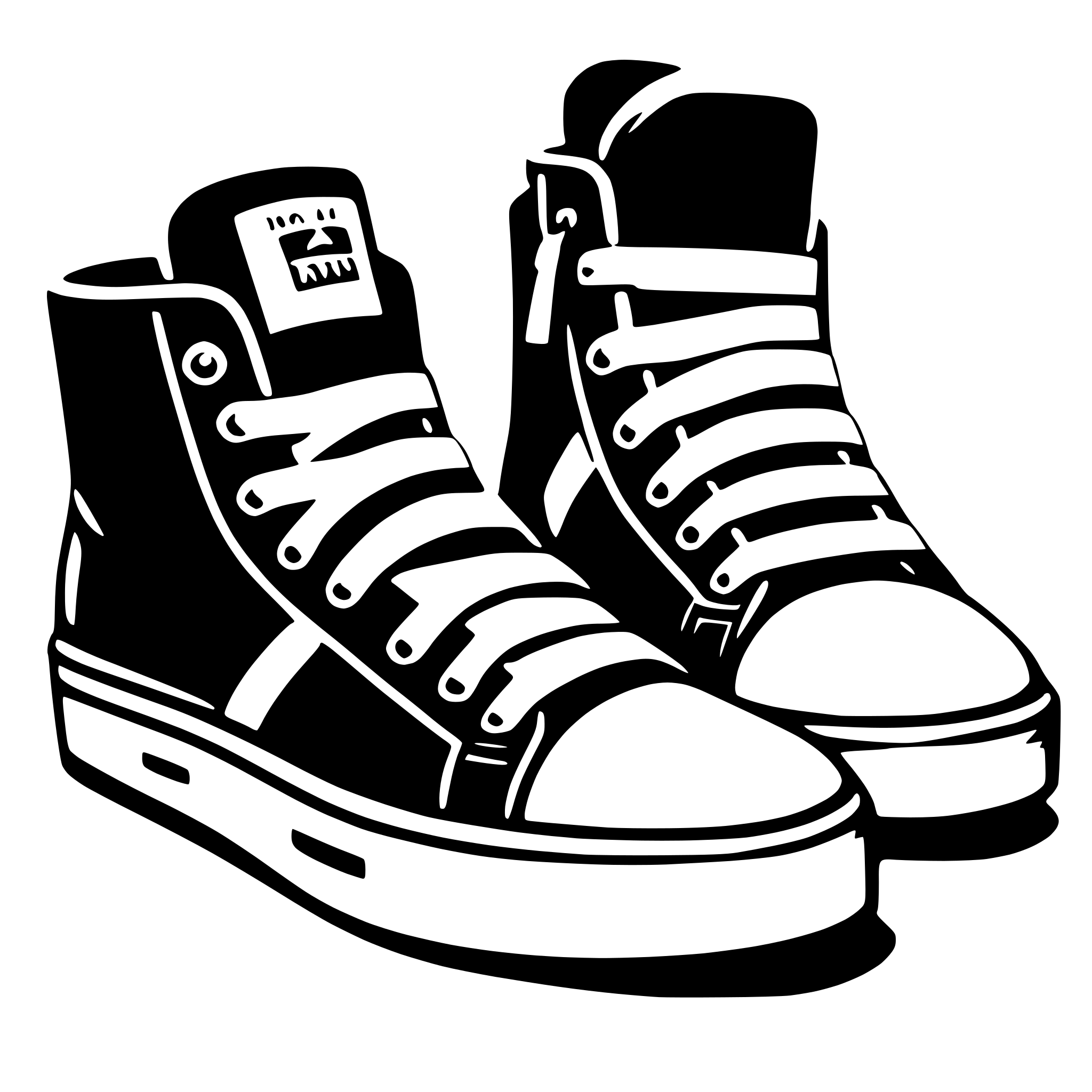 AI-generated SVG of 'sneakers'