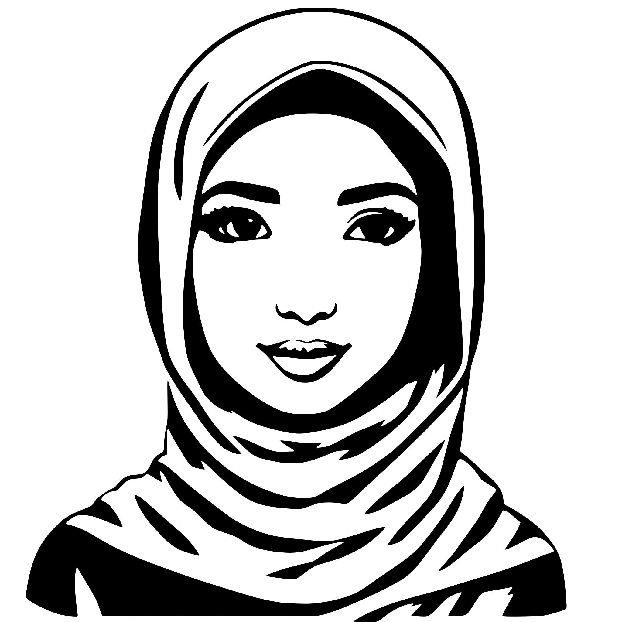 AI-generated SVG of a indonesian woman in hijab