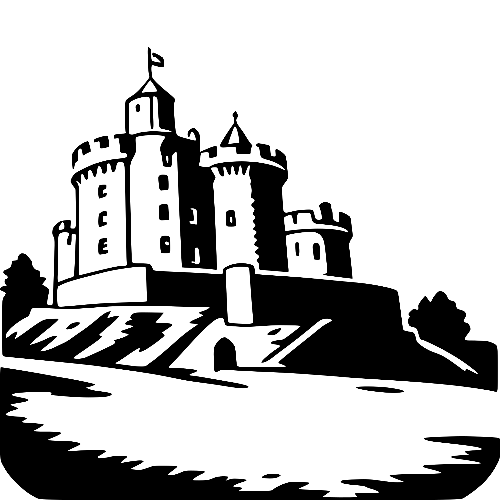 AI-generated SVG of a edinburgh castle