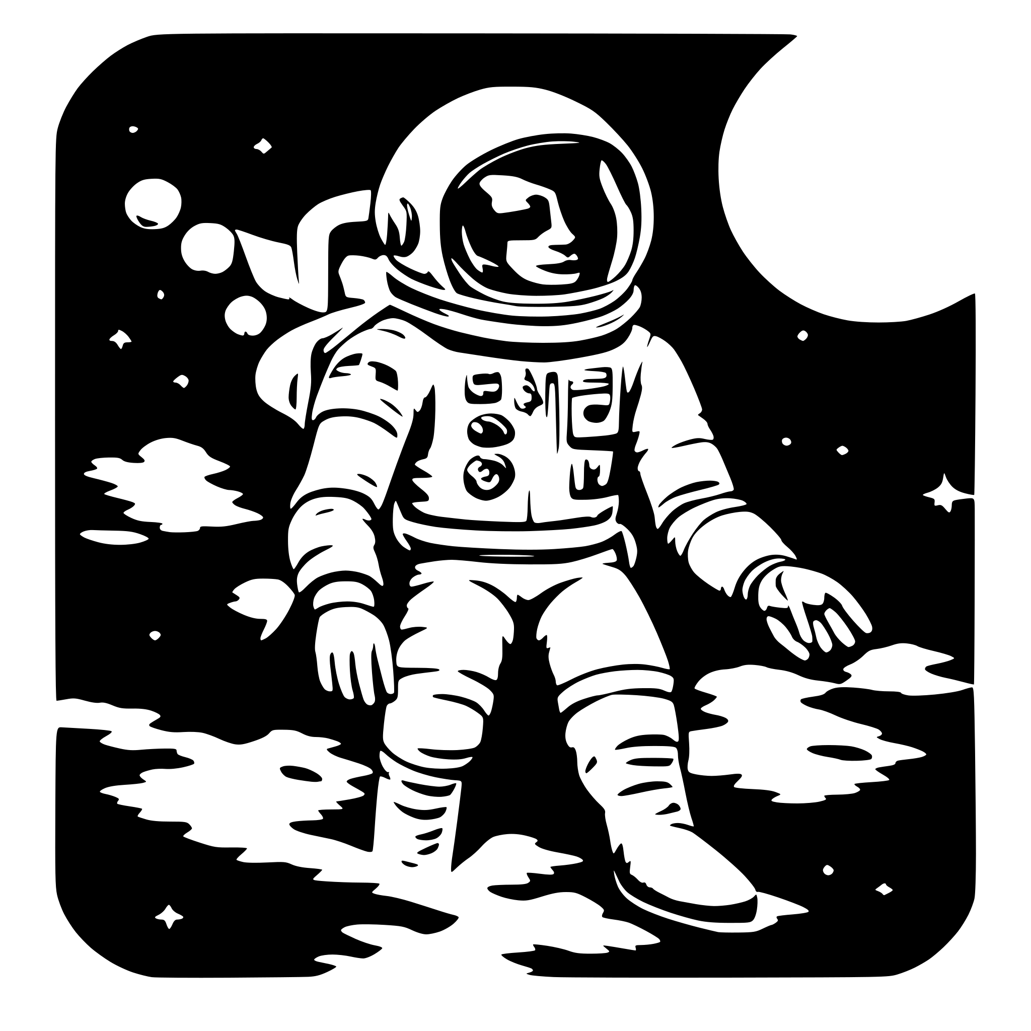 AI-generated SVG of 'astronaut floating in space'