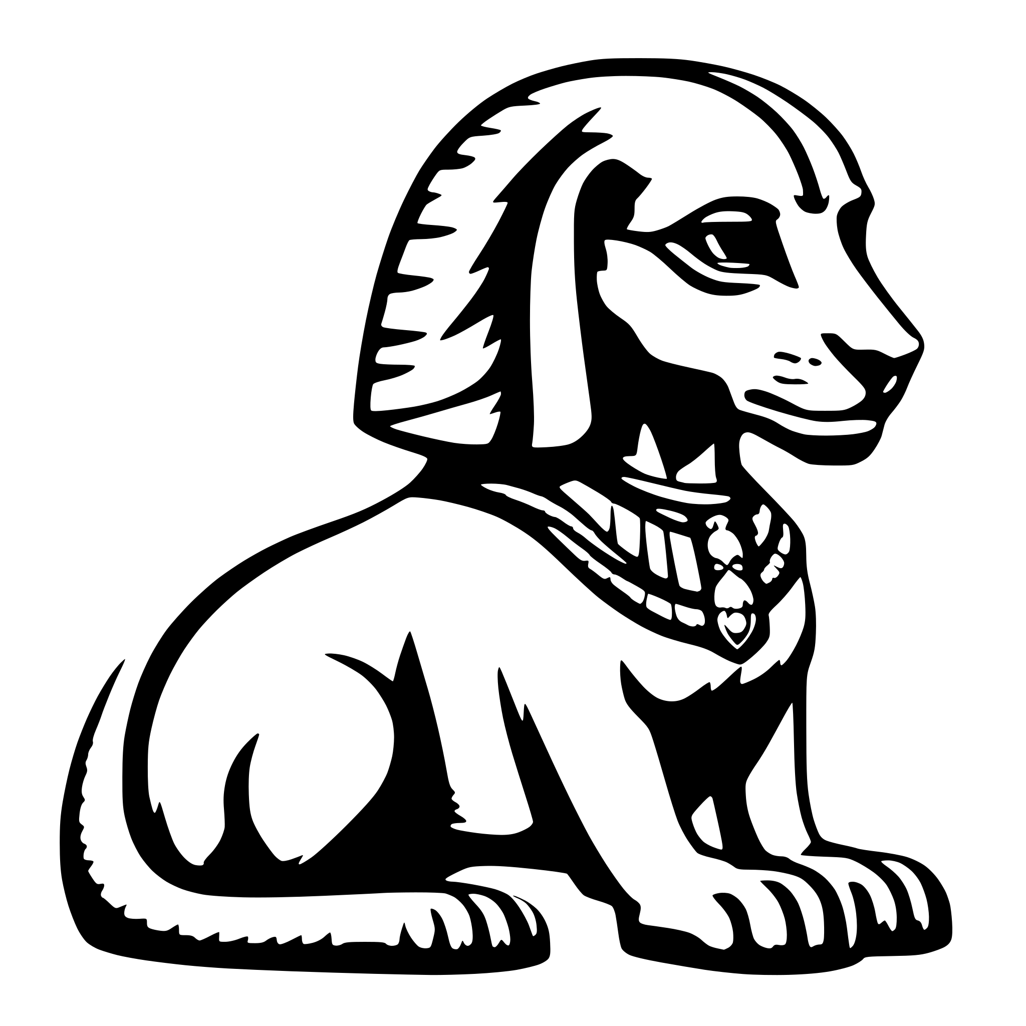 AI-generated SVG of 'a stylized simple sphinx'
