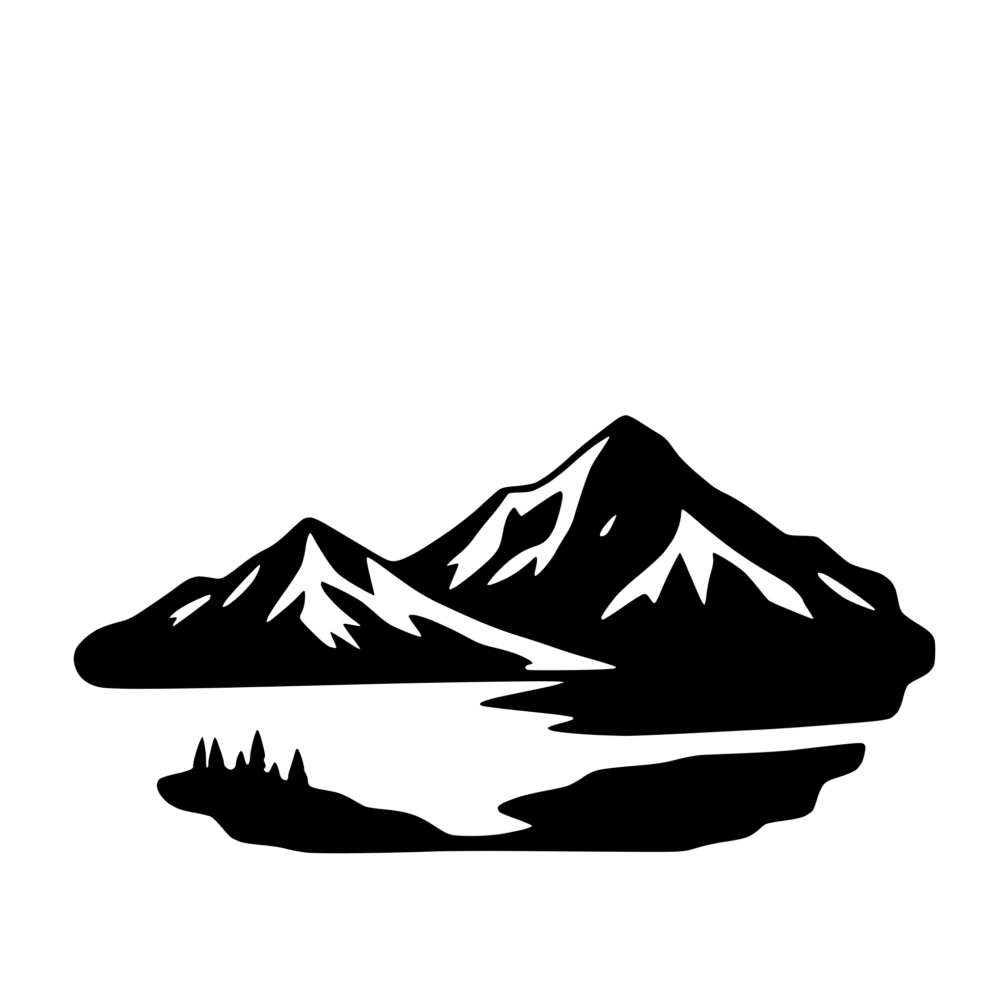 AI-generated SVG of 'mountain range under starry sky'