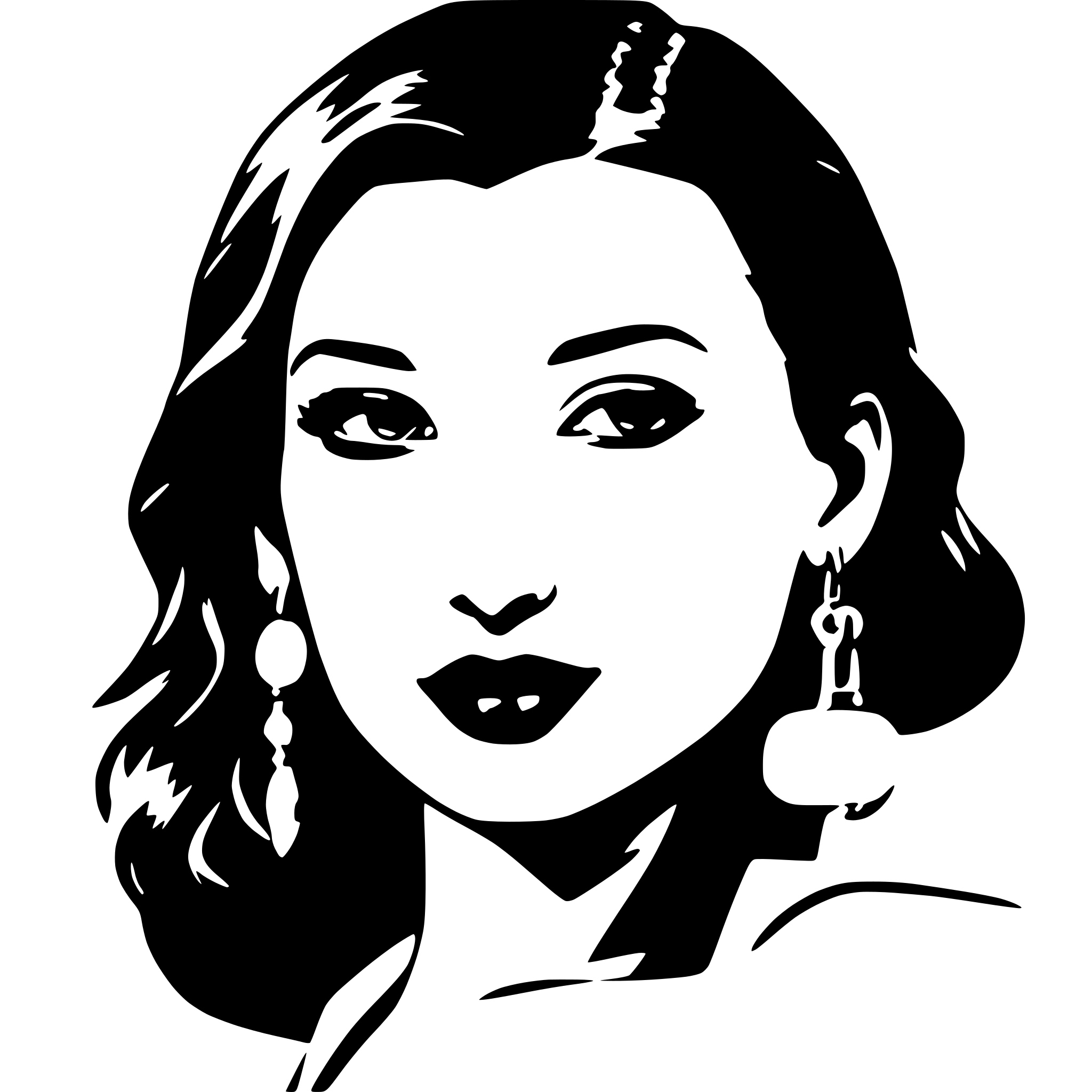 AI-generated SVG of a Bella Hadid